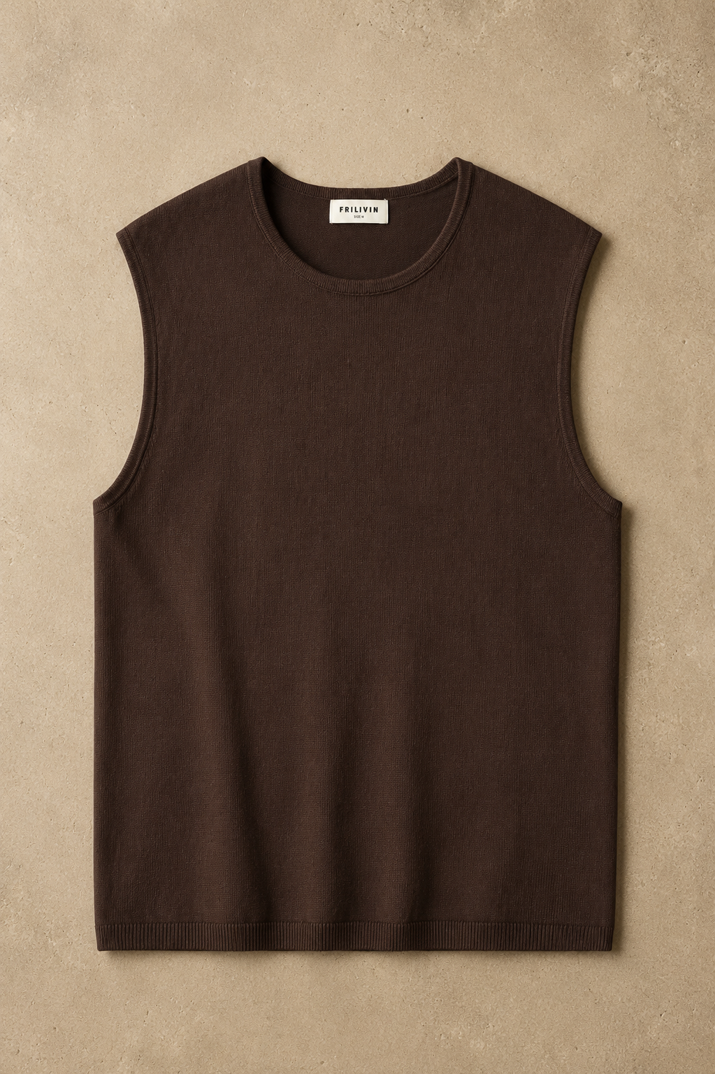 Débardeur maille marron
