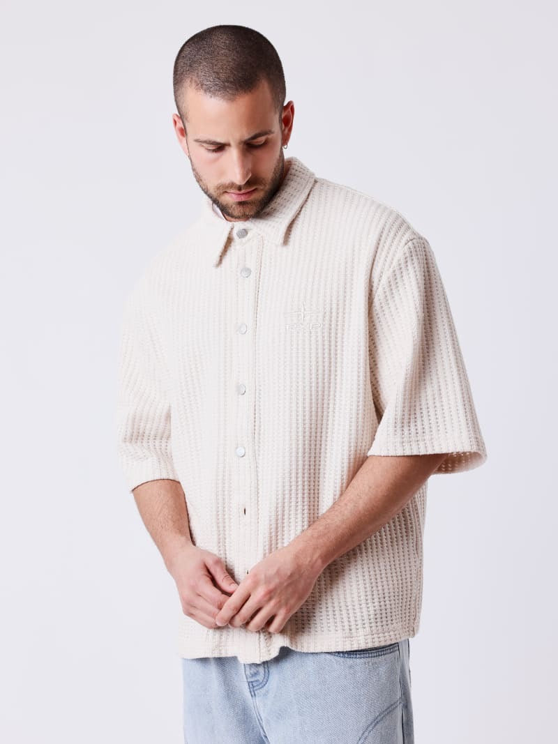PXP - Chemise manche courte maille beige