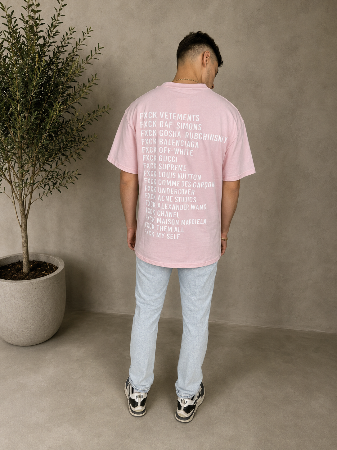 T-shirt Rose Fuck les marques