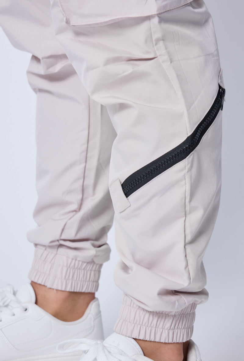 Cargo zip beige