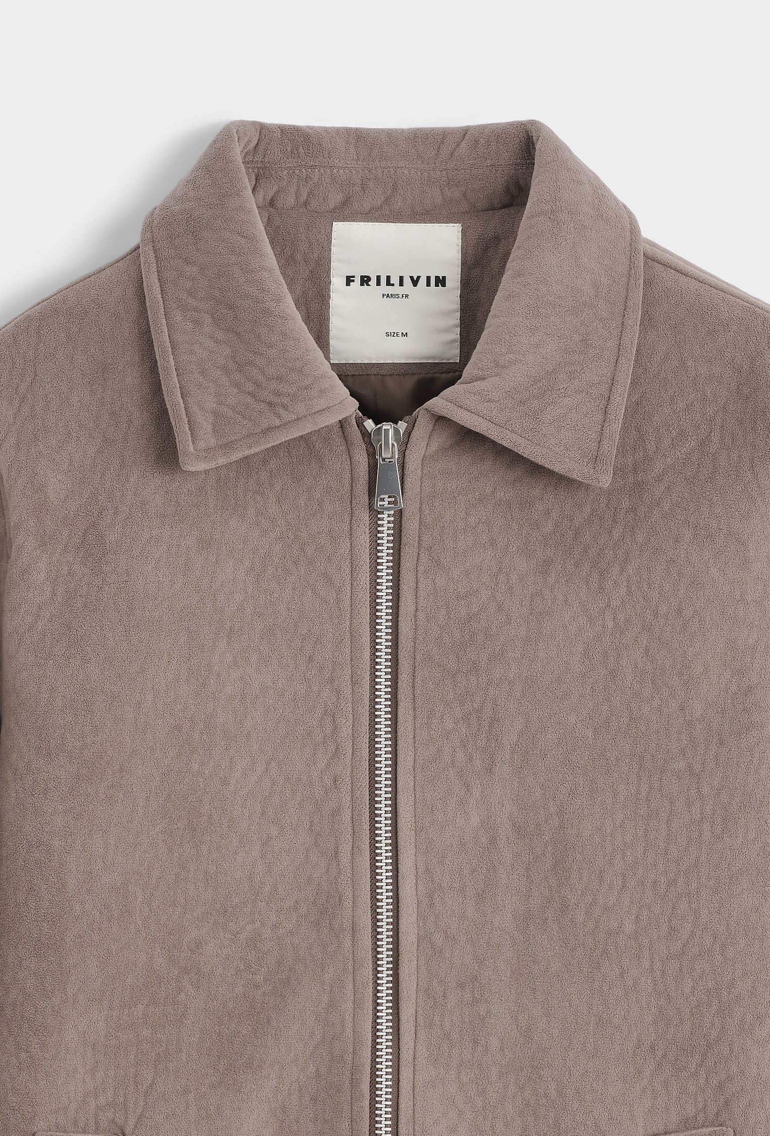 Veste daim marron clair