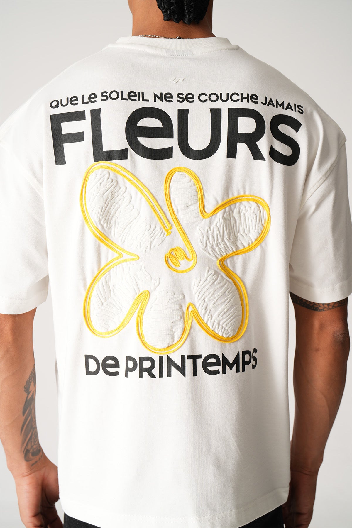 T-Shirt fleur blanc