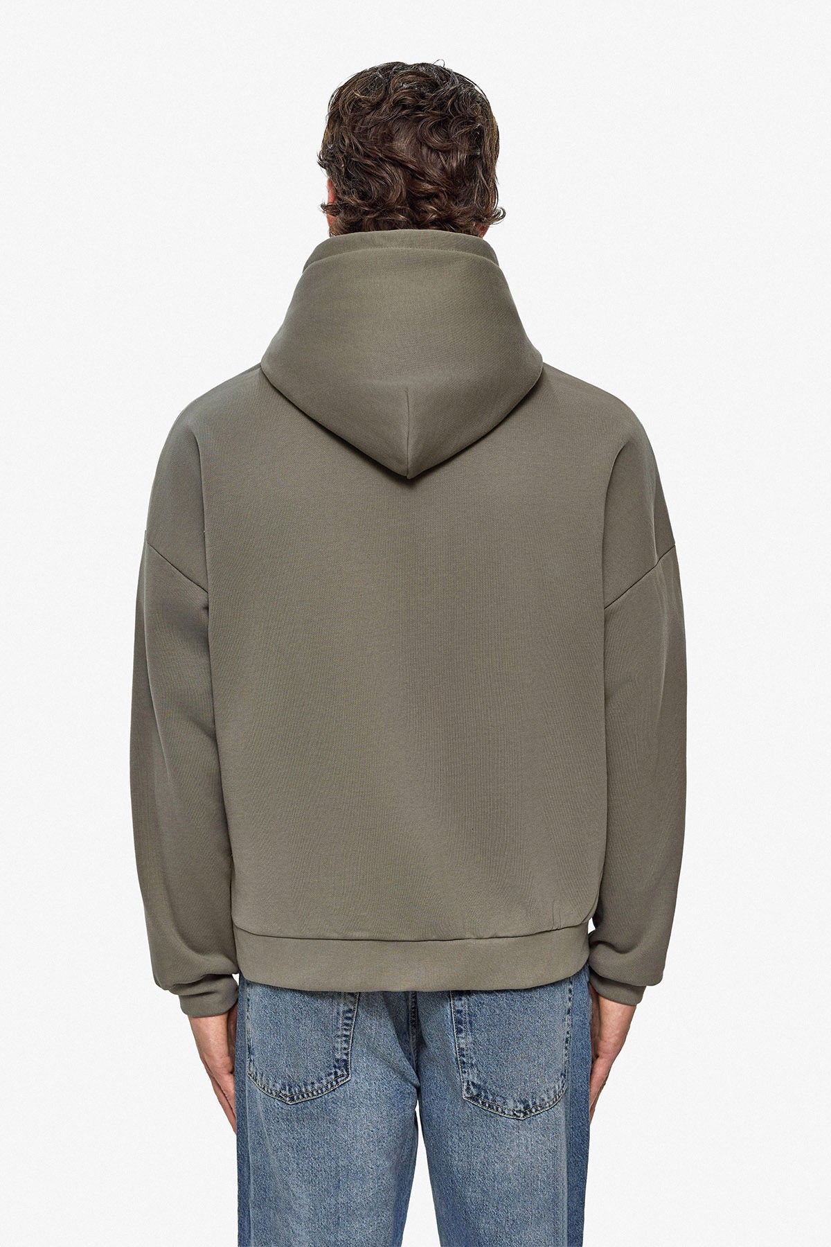 Veste capuche kaki cœur blanc