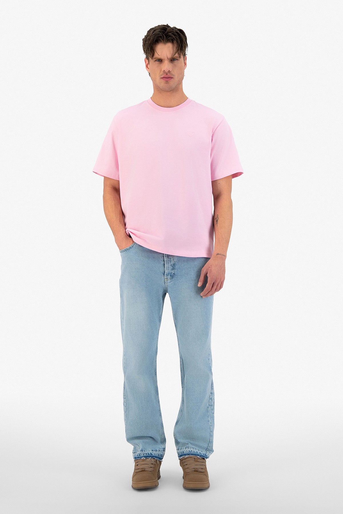 T-shirt rose petit cœur