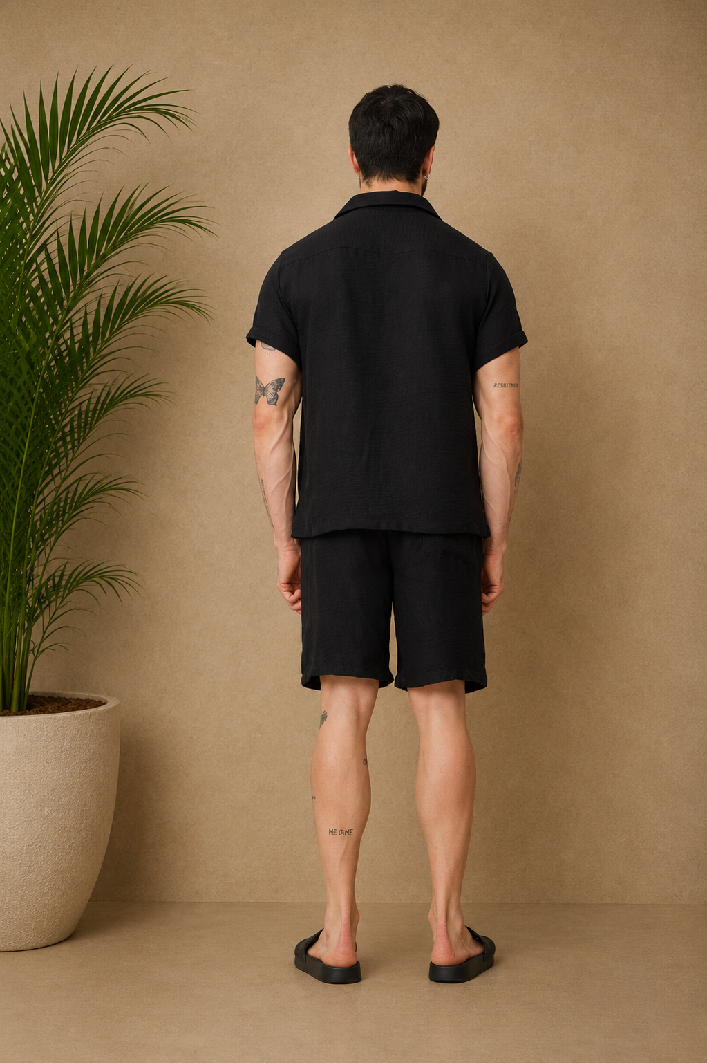 Ensemble Ibiza short chemise noir