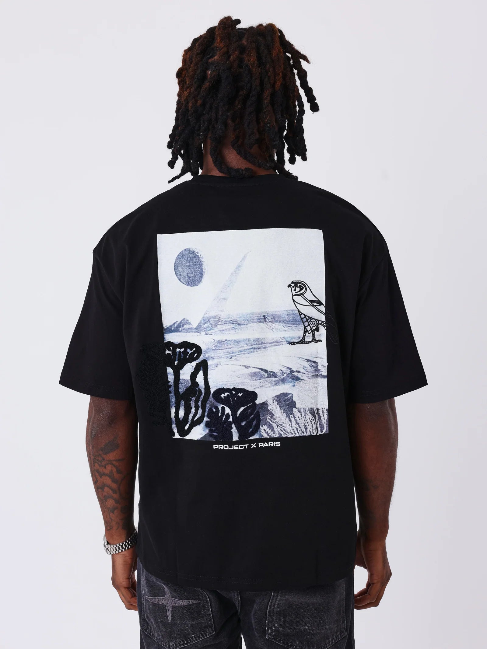 PXP - T-shirt noir brodé