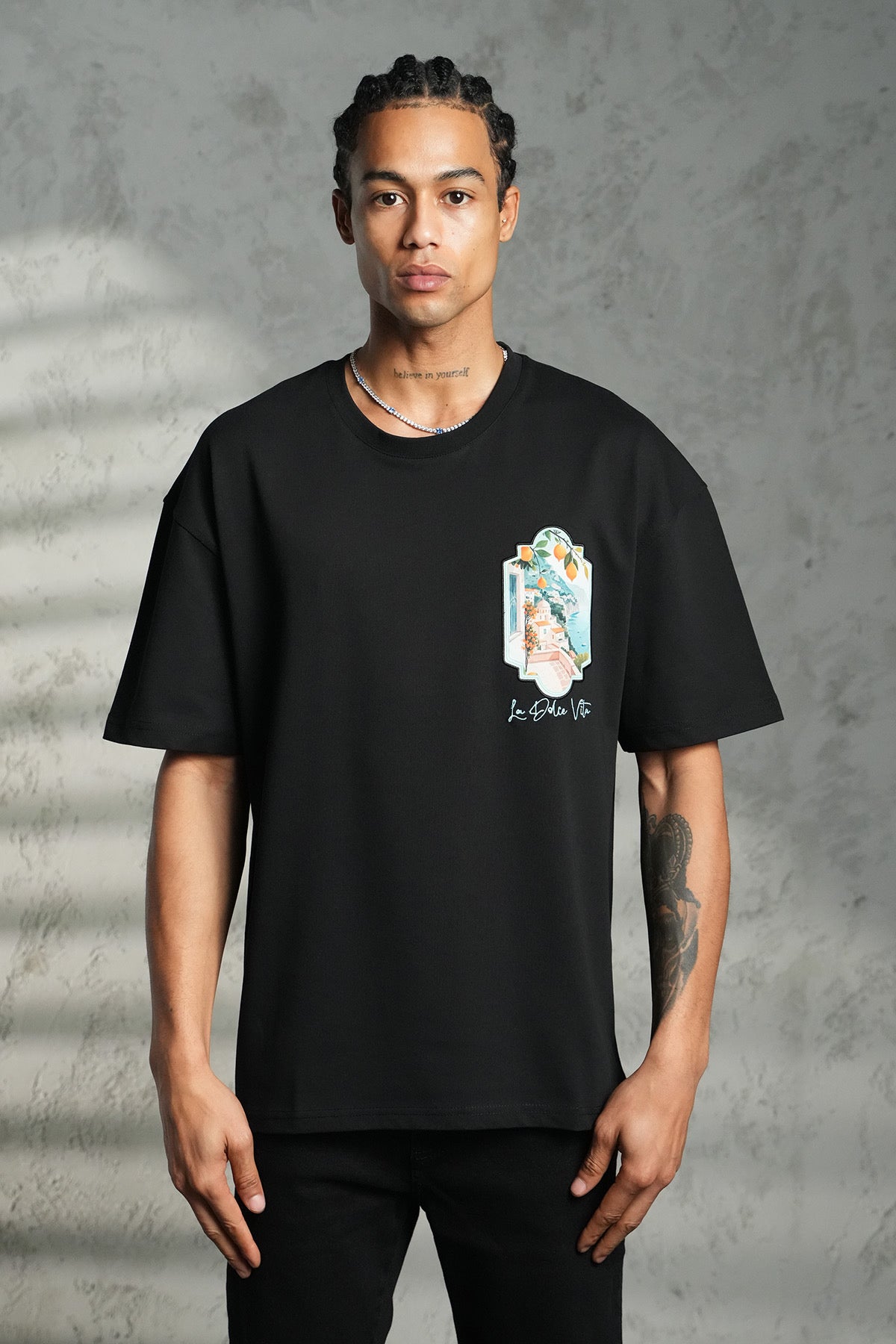 T-Shirt noir Le Dolce Vita