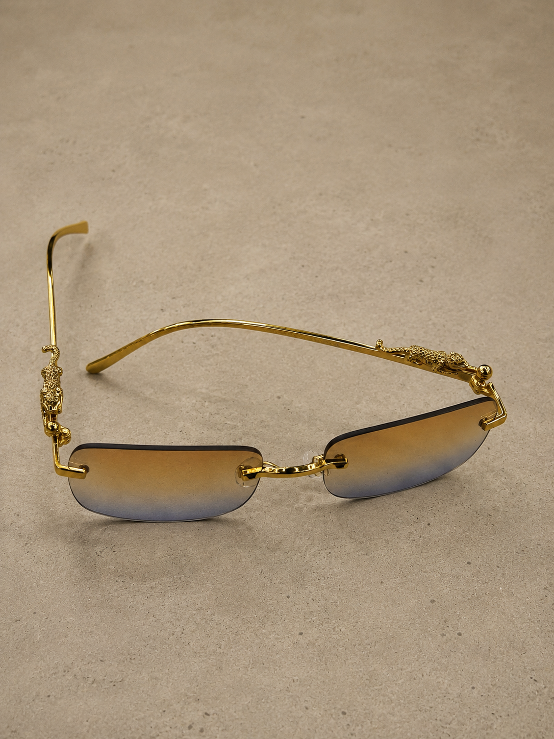 Lunette - Ninho jaguar - orange dégradée bleu