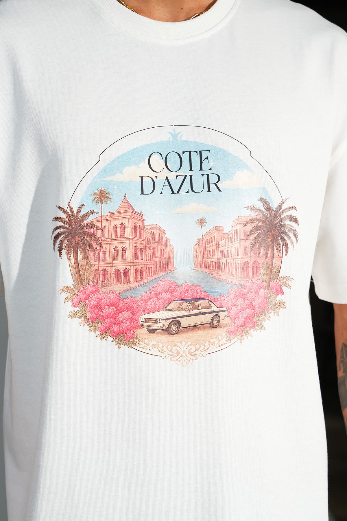 T-Shirt côte d’Azur blanc