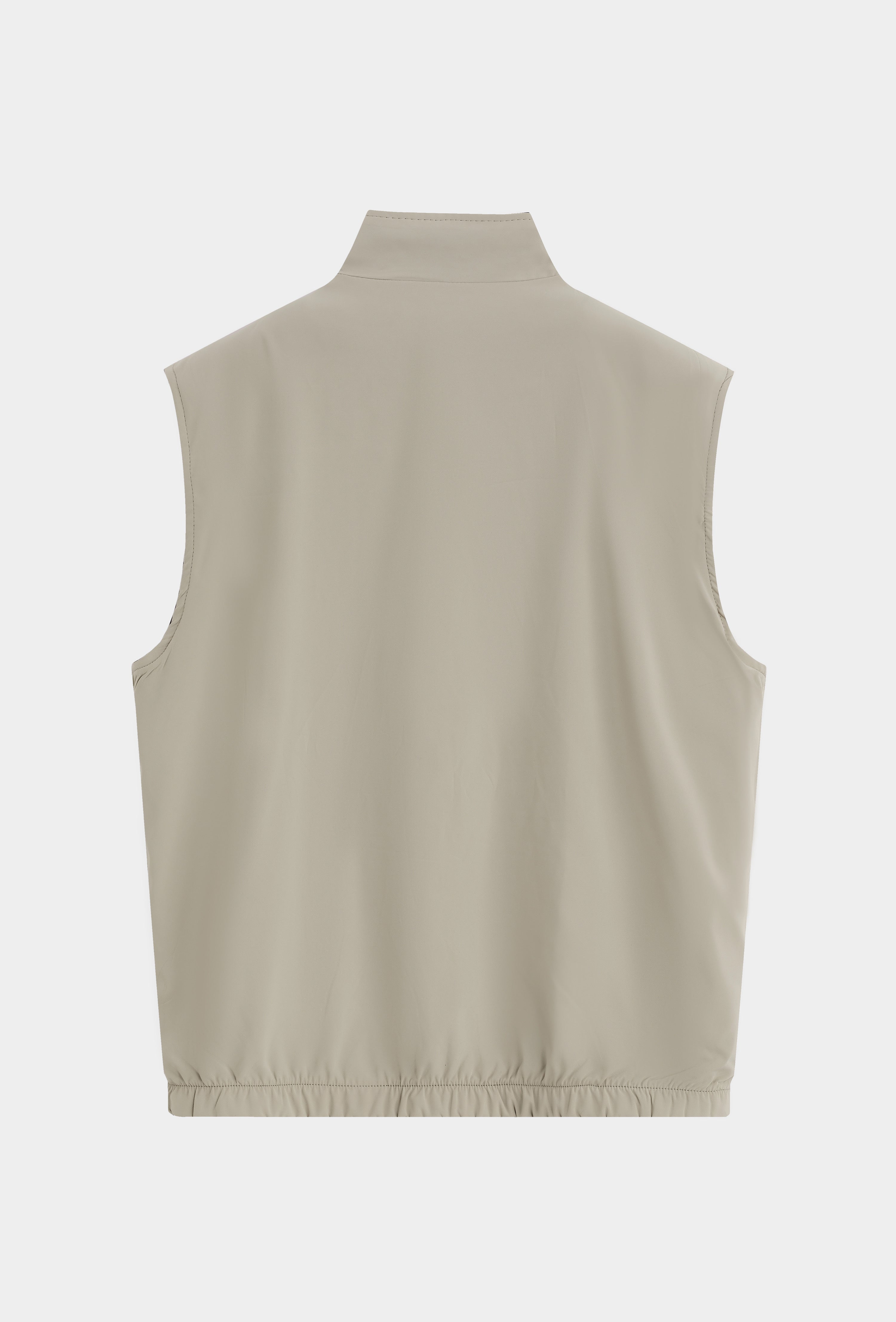 Veste sans manche réversible noir/beige