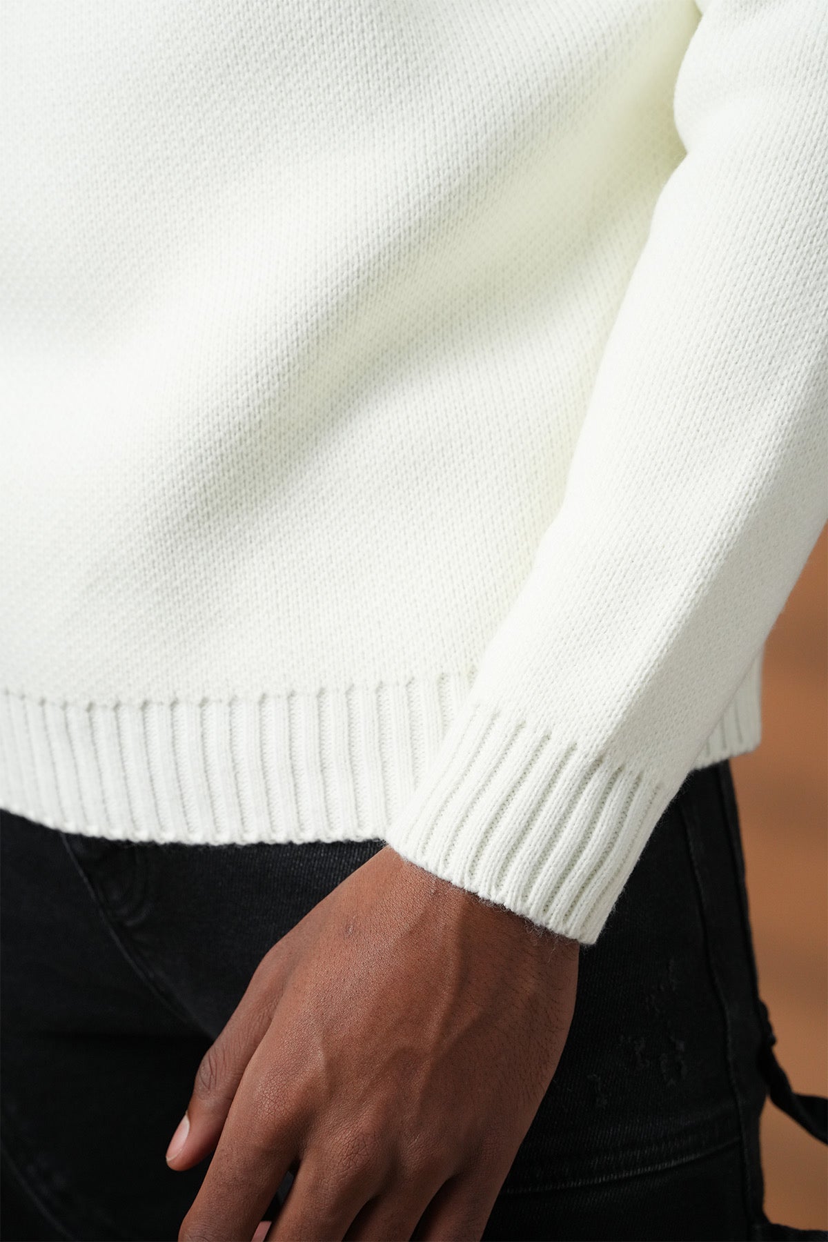 Pull Treffle blanc