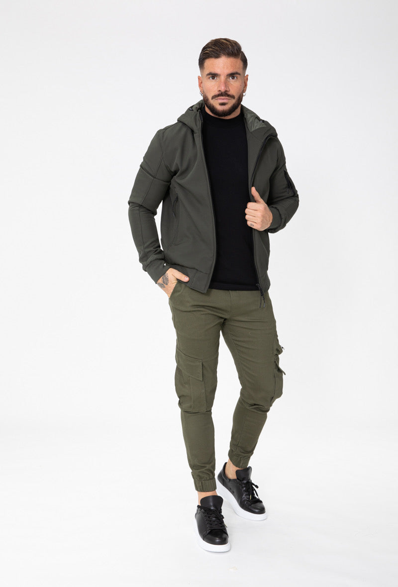 Veste capuche kaki