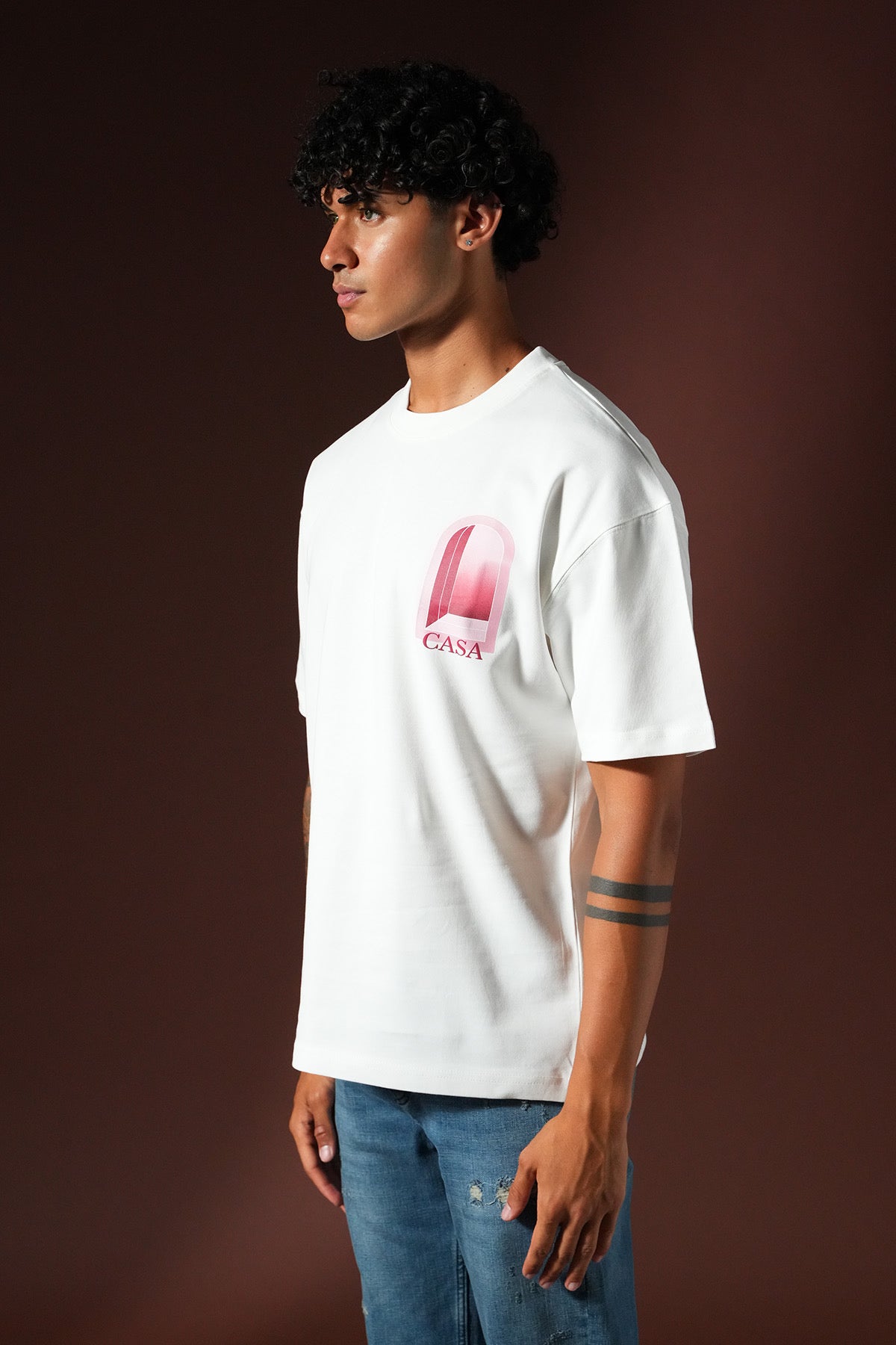 T-Shirt Casa blanc / rouge