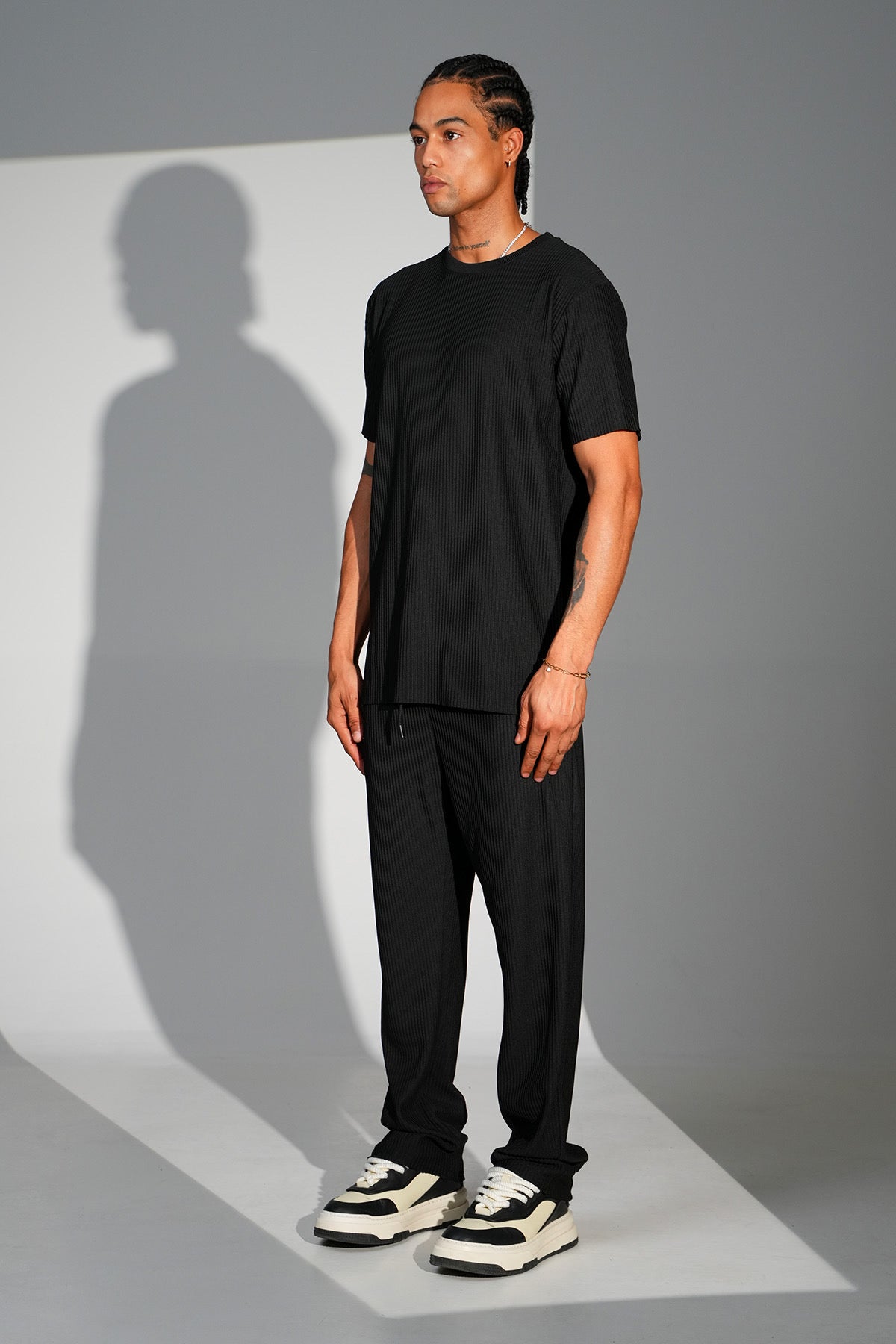 Ensemble Pablo noir T-shirt + pantalon
