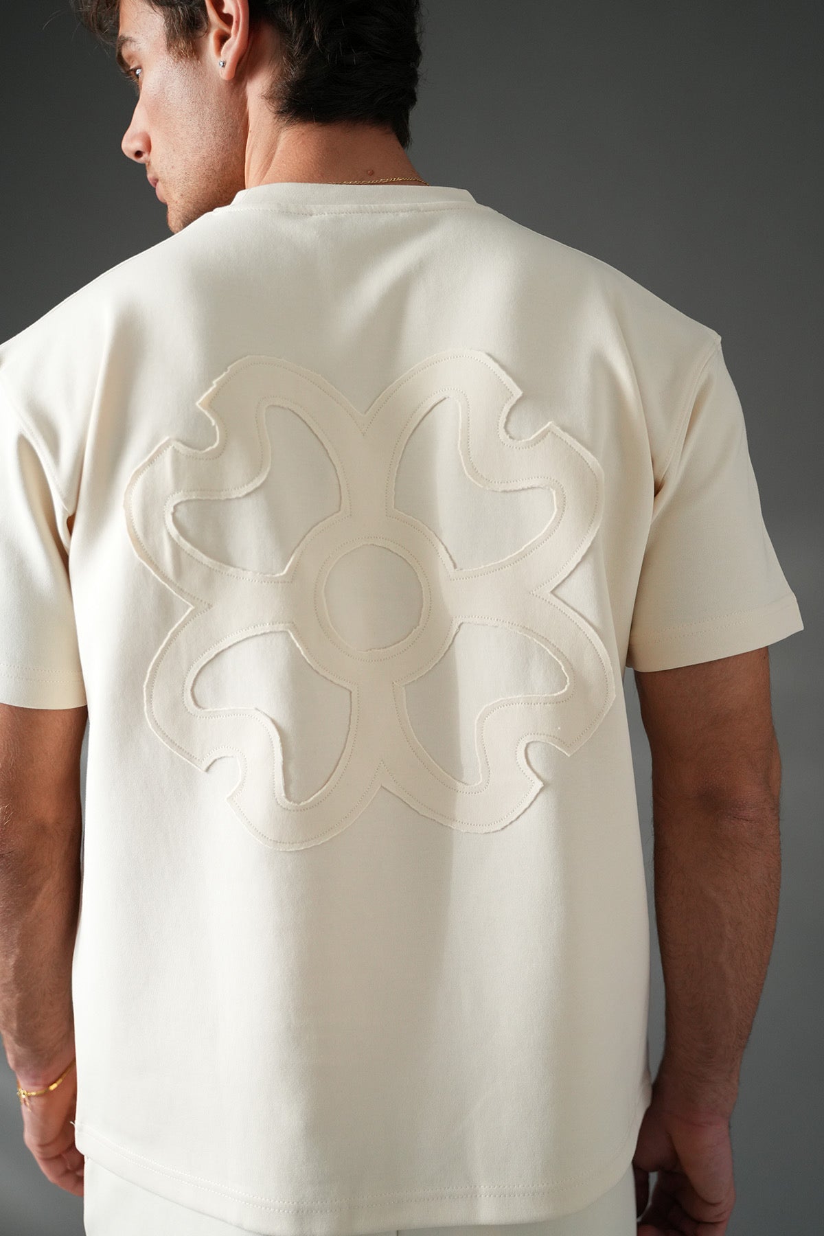 Ensemble T-shirt + pant beige trèfle