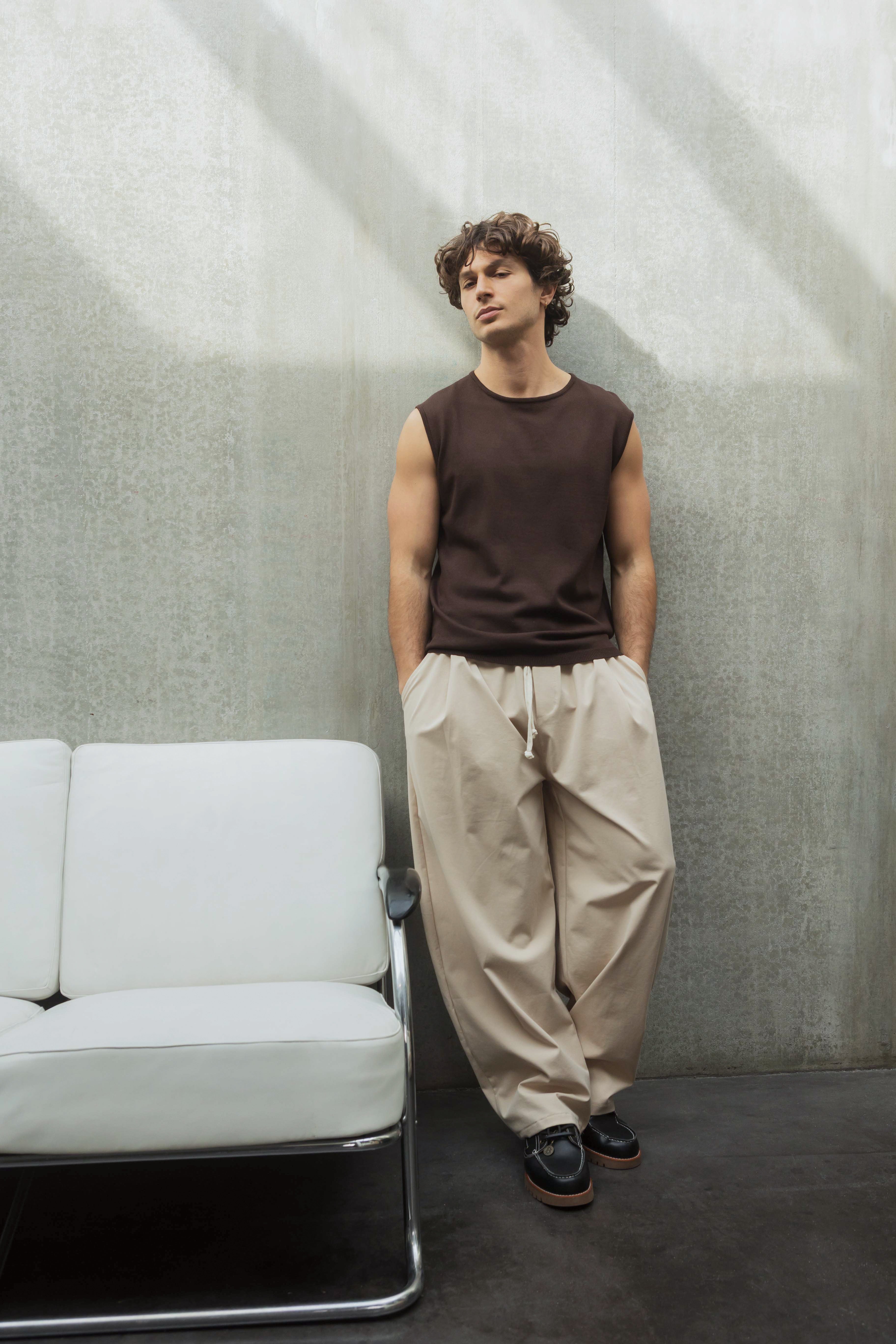 Pantalon ballon beige