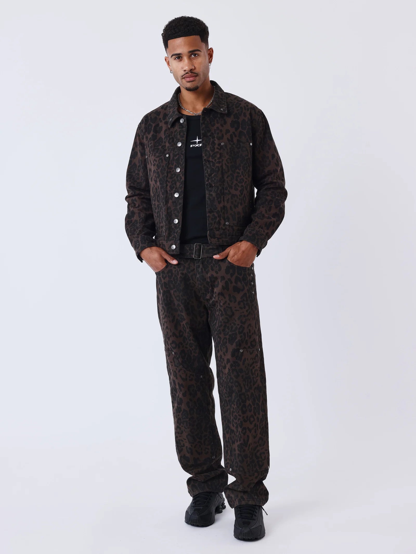 PXP - Veste denim léopard