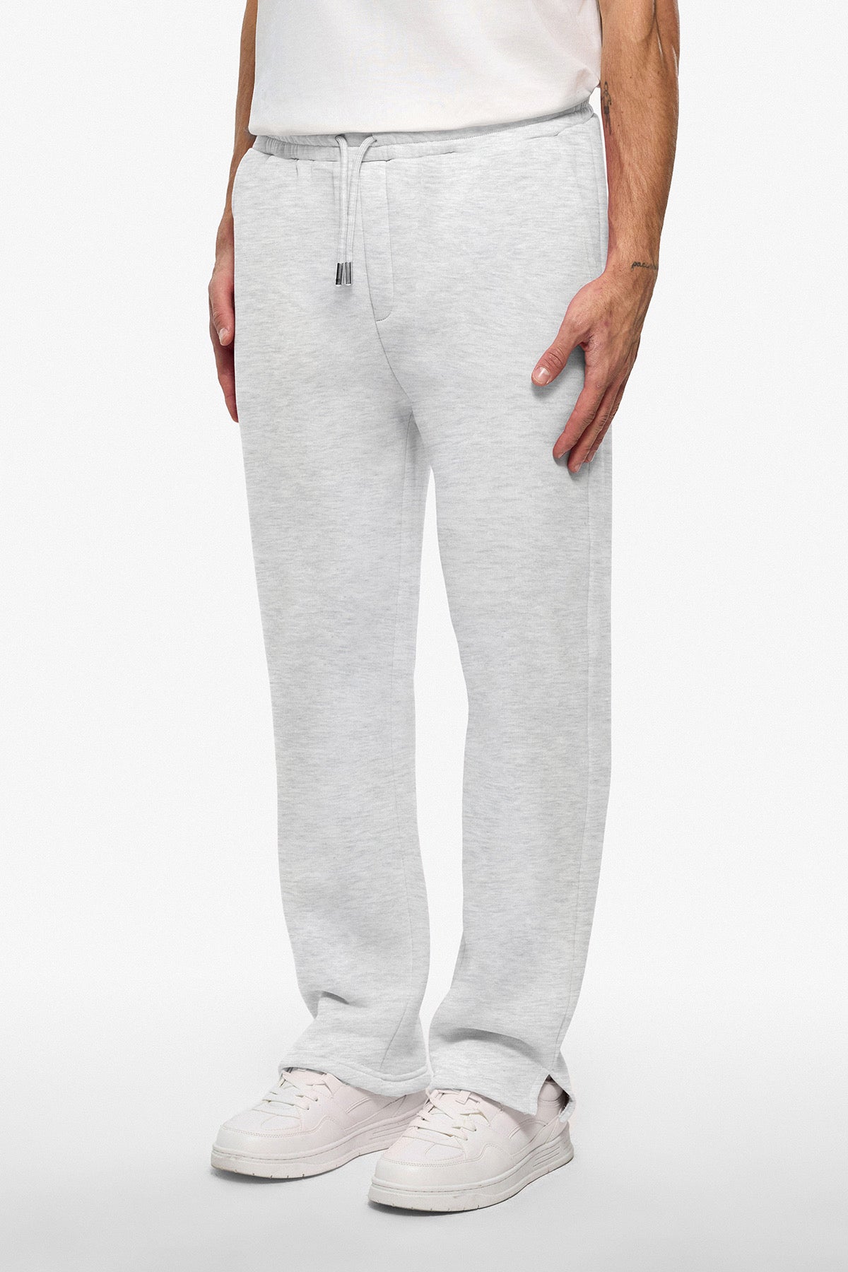 Pantalon jogg fente gris