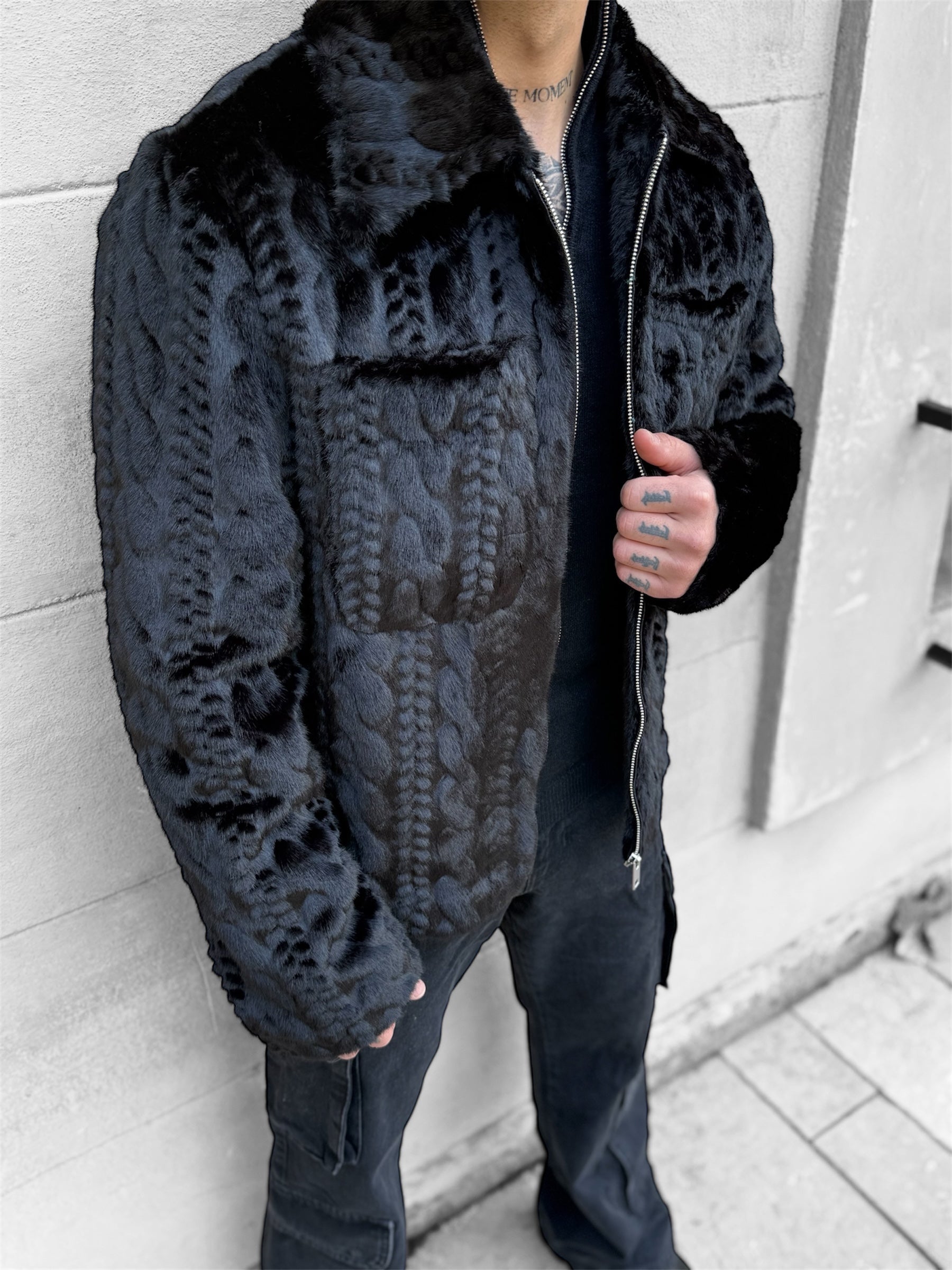 Veste fourrure noir Montréal