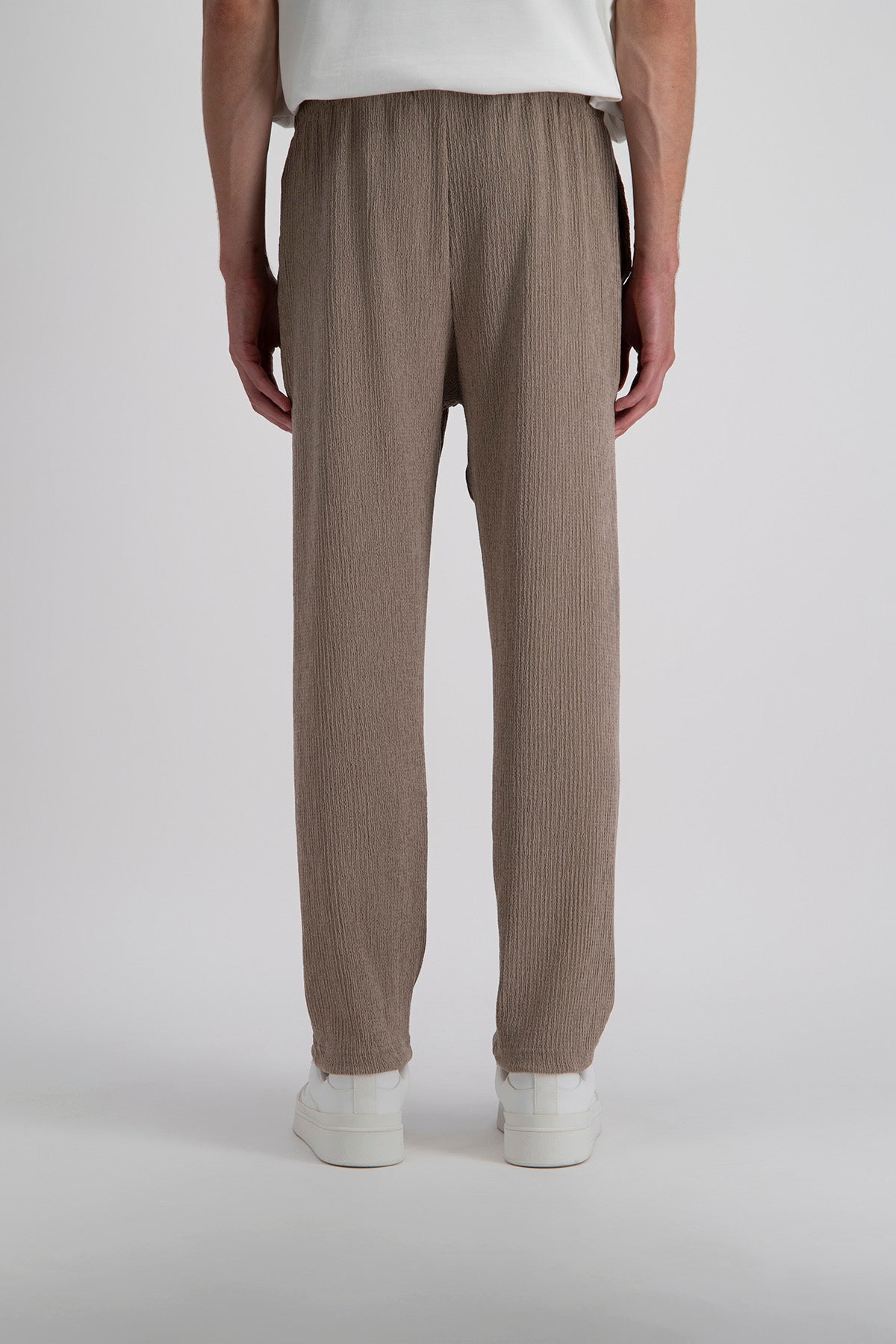 Pantalon plissé marron
