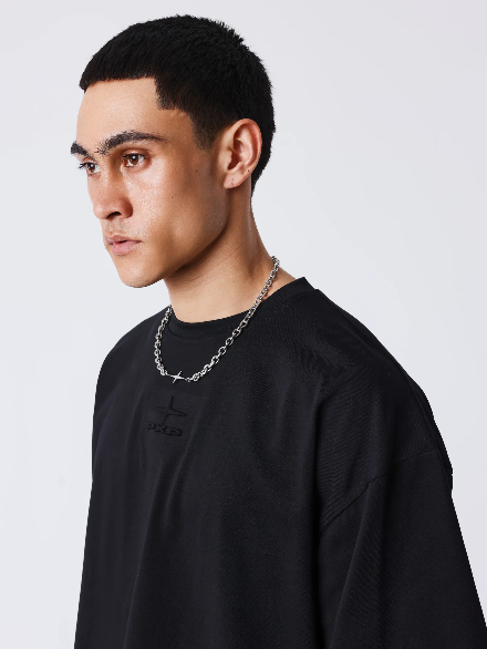 PXP - T-SHIRT MOTIF EMBOSSÉ NOIR