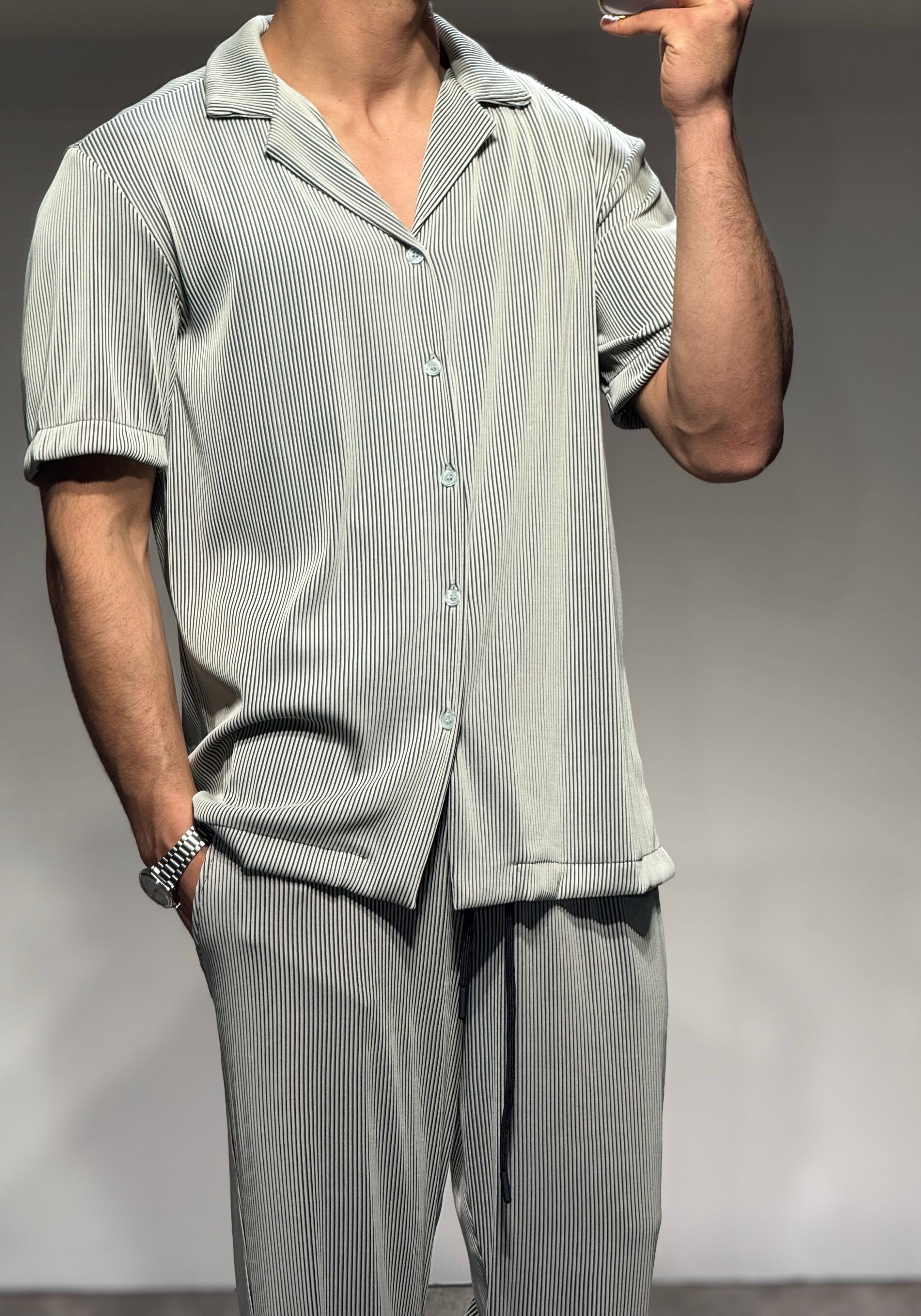 Ensemble Pablo velvet kaki