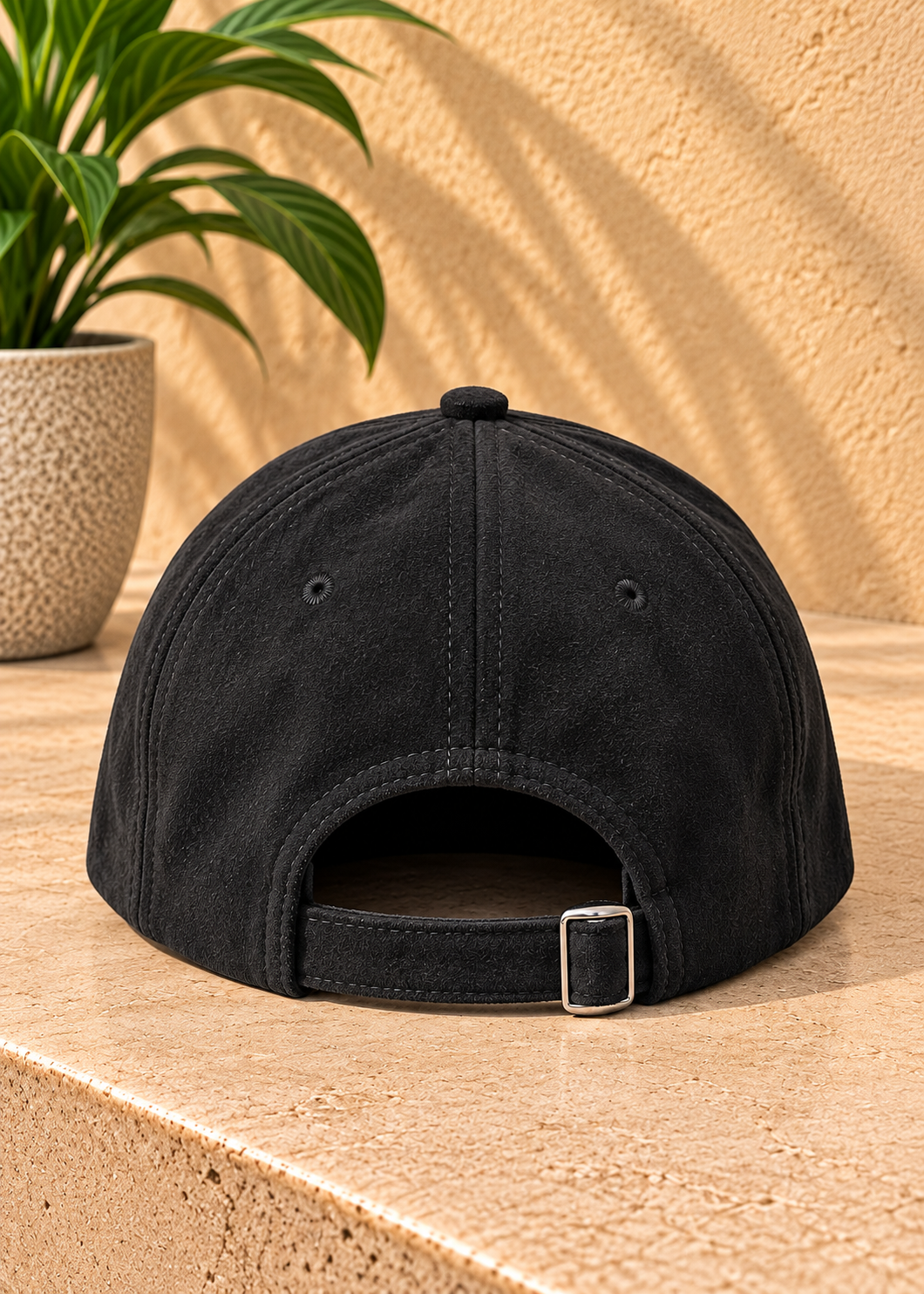 Casquette C daim noire