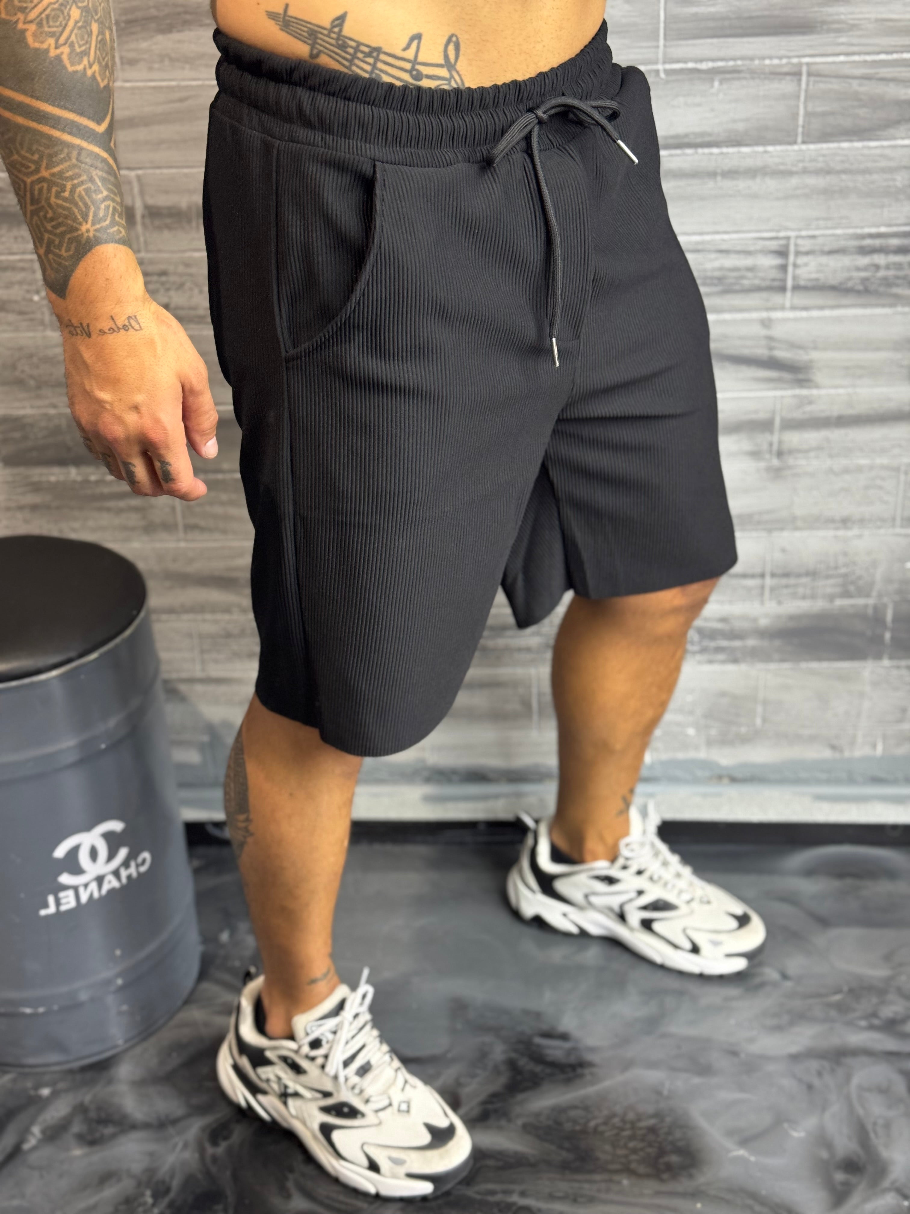 Ensemble Pablo short + chemise noir