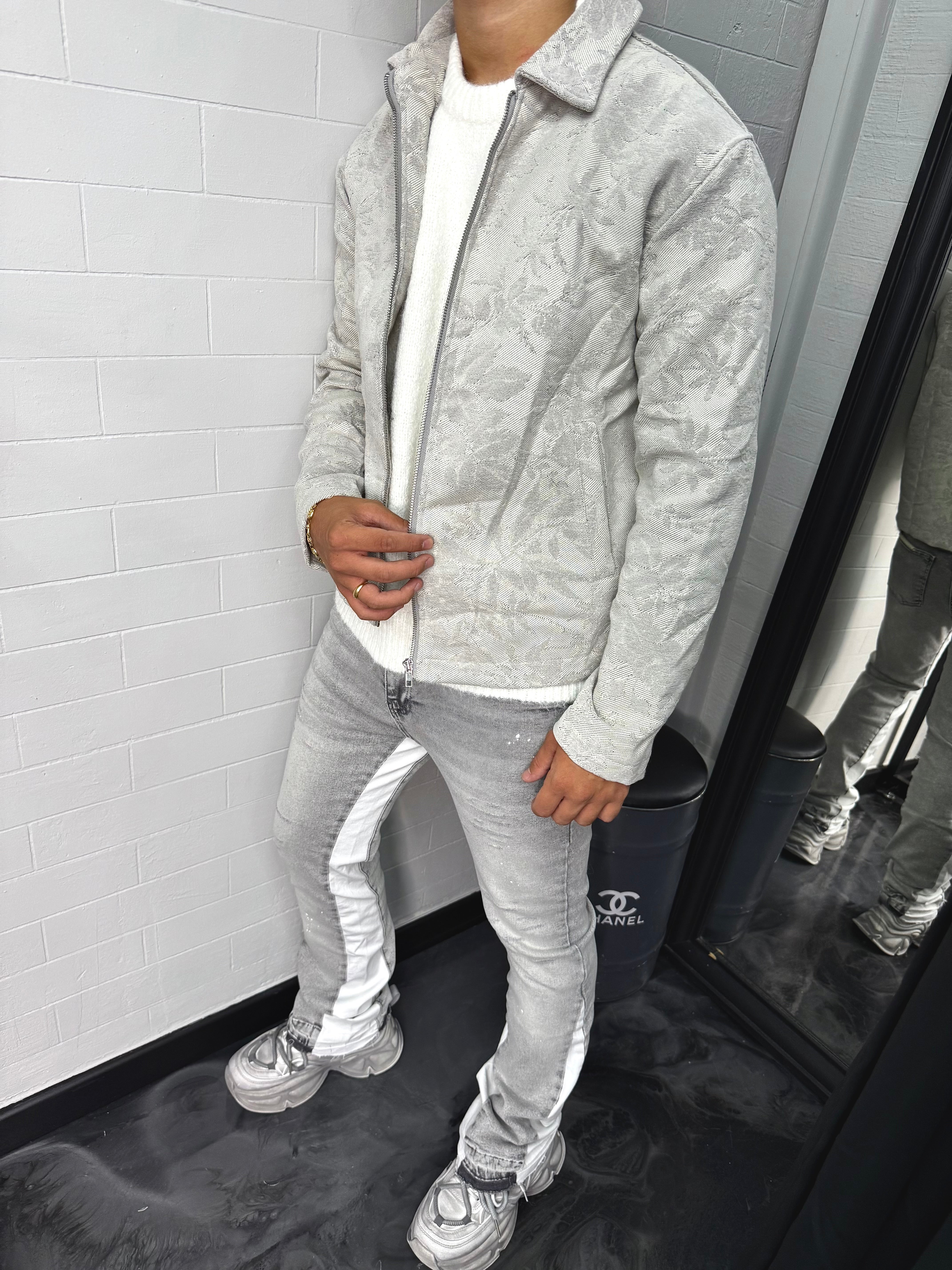 Veste Palm beach gris beige