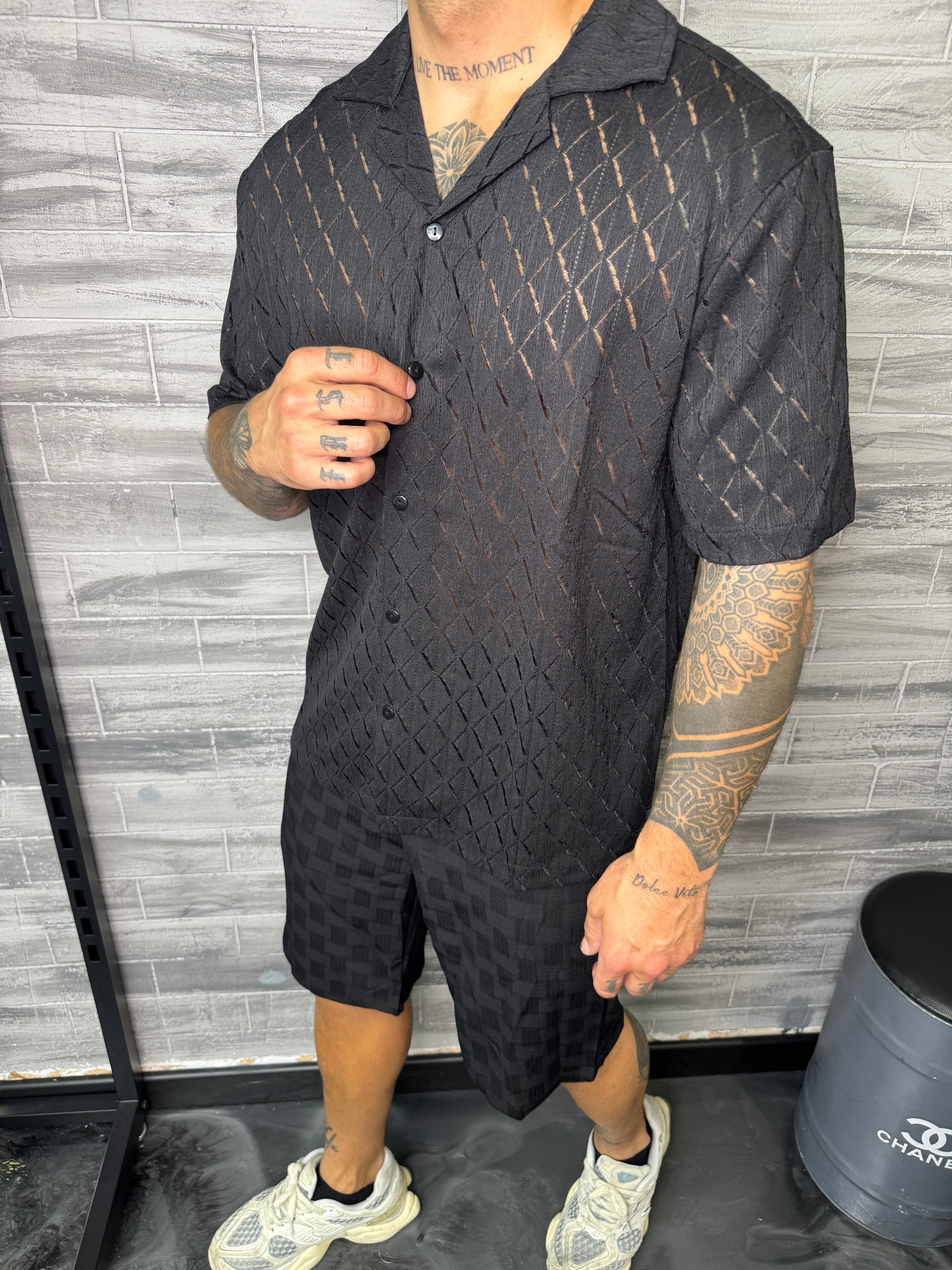 Chemise Roma M. courte noir