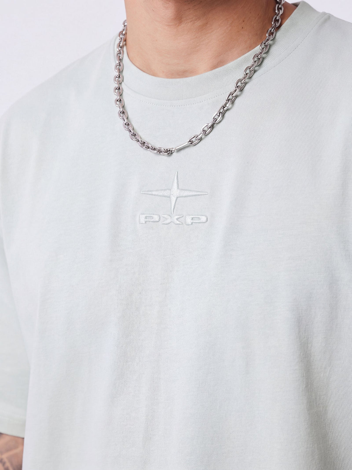 PXP - T-SHIRT MOTIF EMBOSSÉ MINT