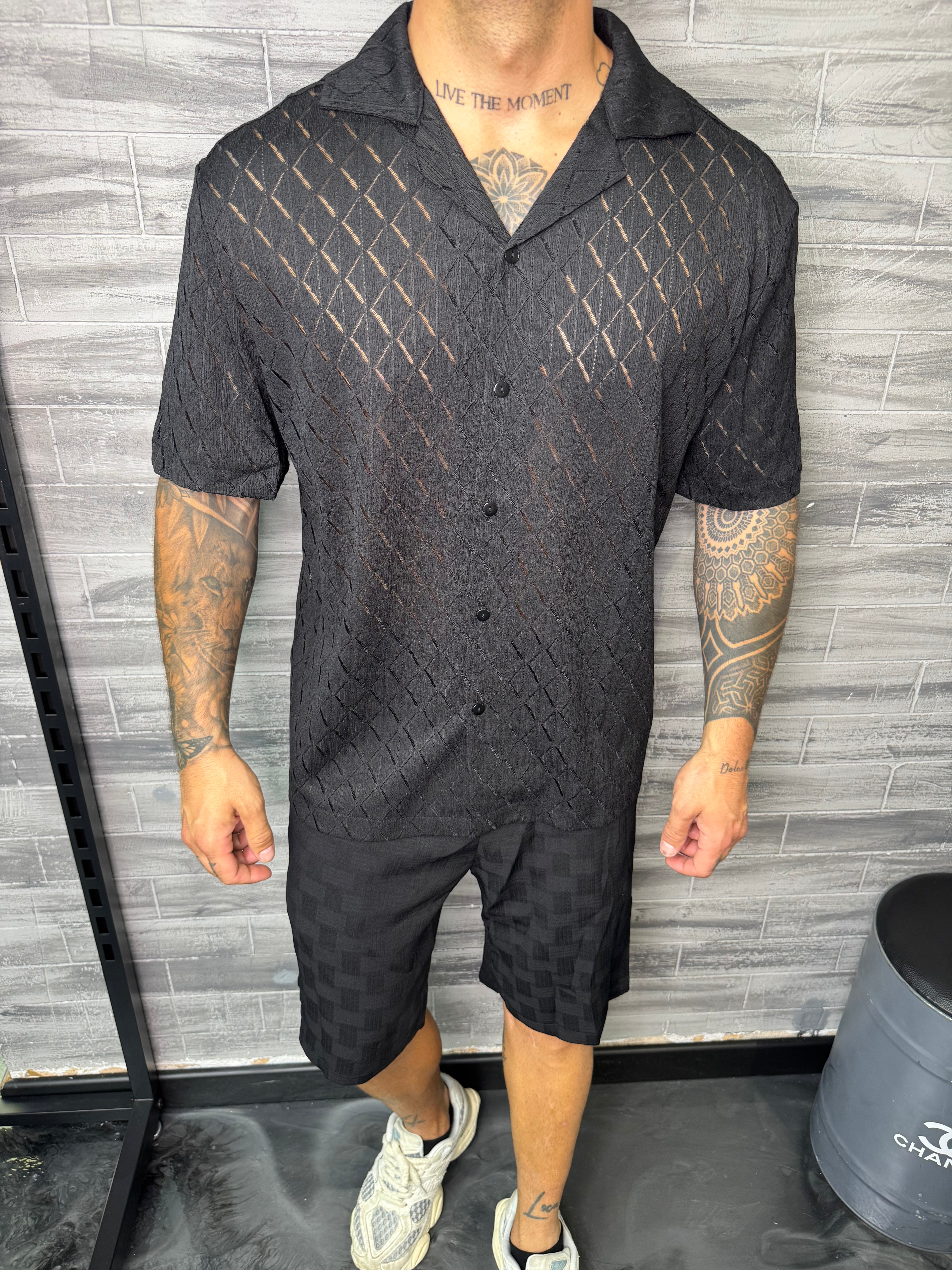 Chemise Roma M. courte noir