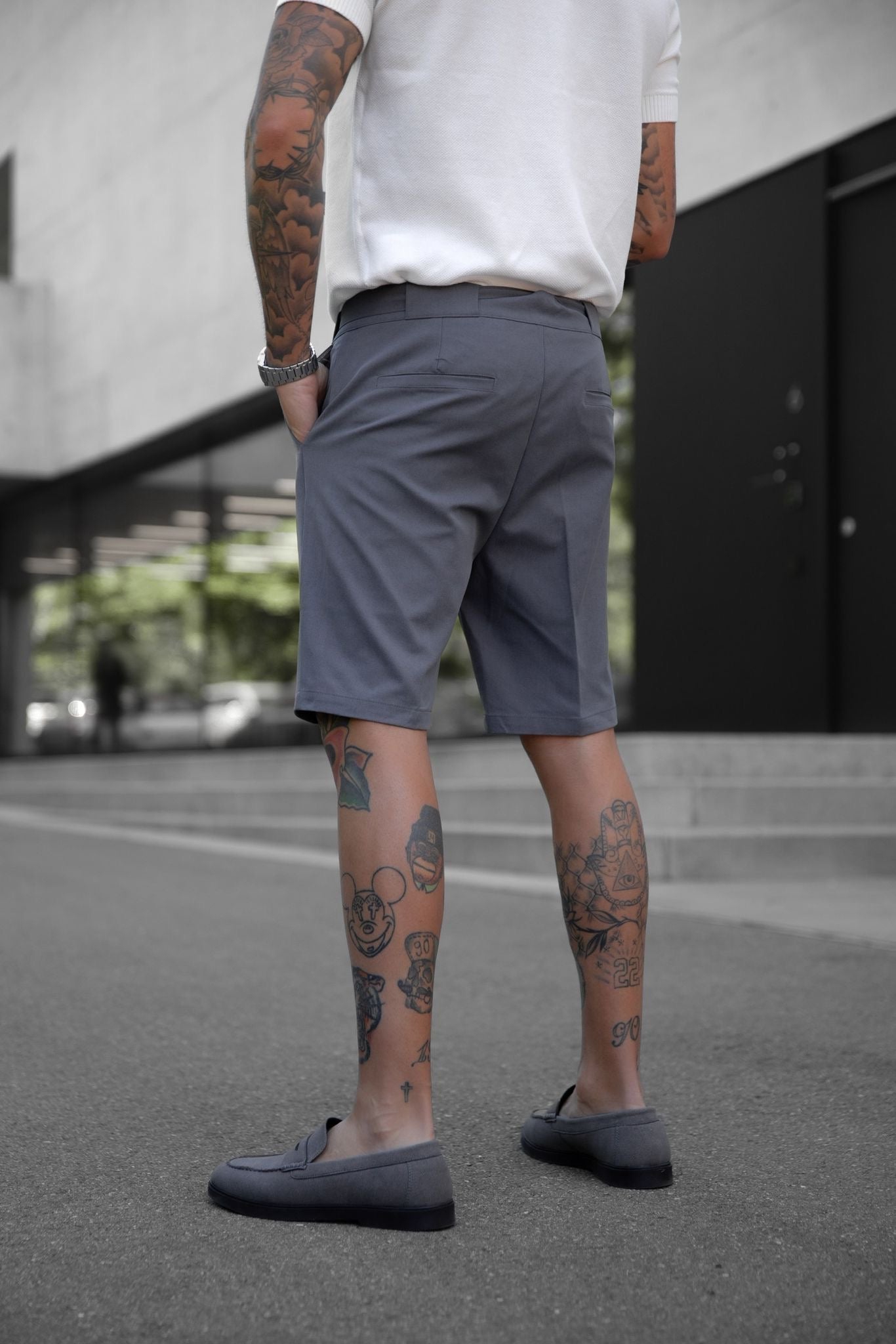 Short pince gris