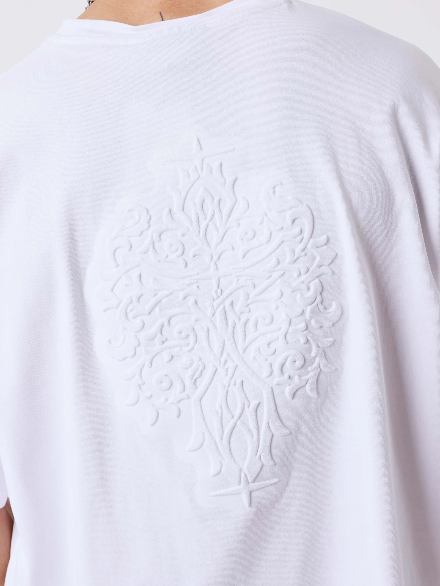 PXP - T-SHIRT MOTIF EMBOSSÉ BLANC
