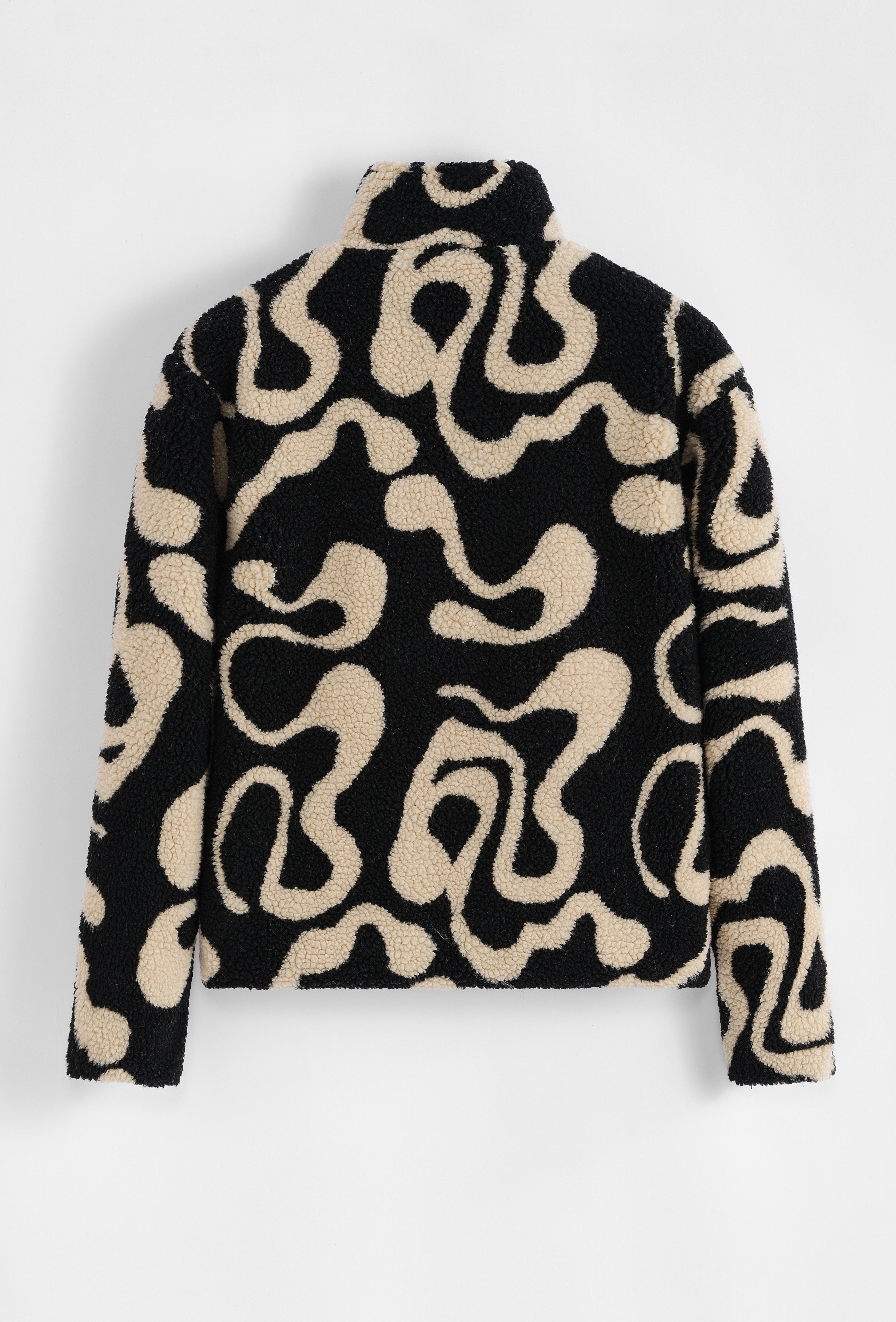 Veste laine beige noir