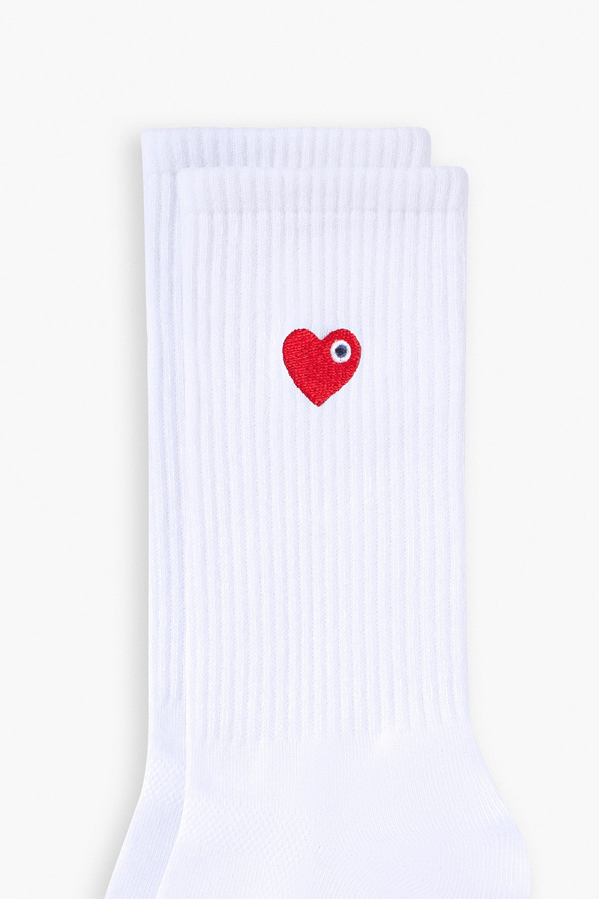ADJ Chaussettes blanche cœur rouge