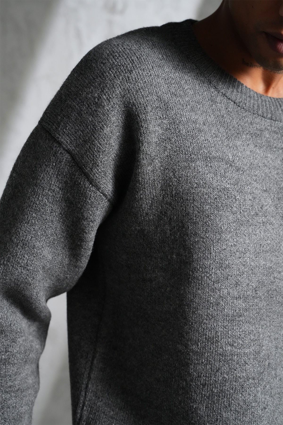 Pull maille gris Cœur