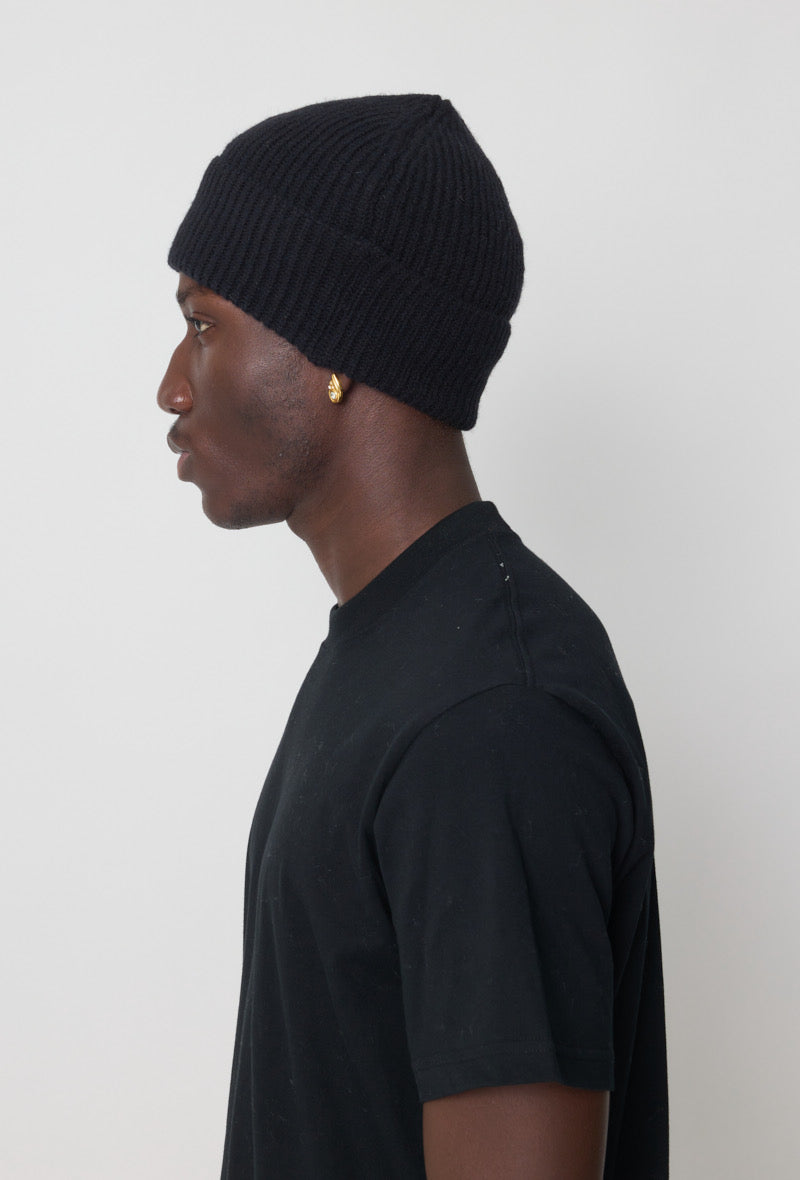 Bonnet maille noir