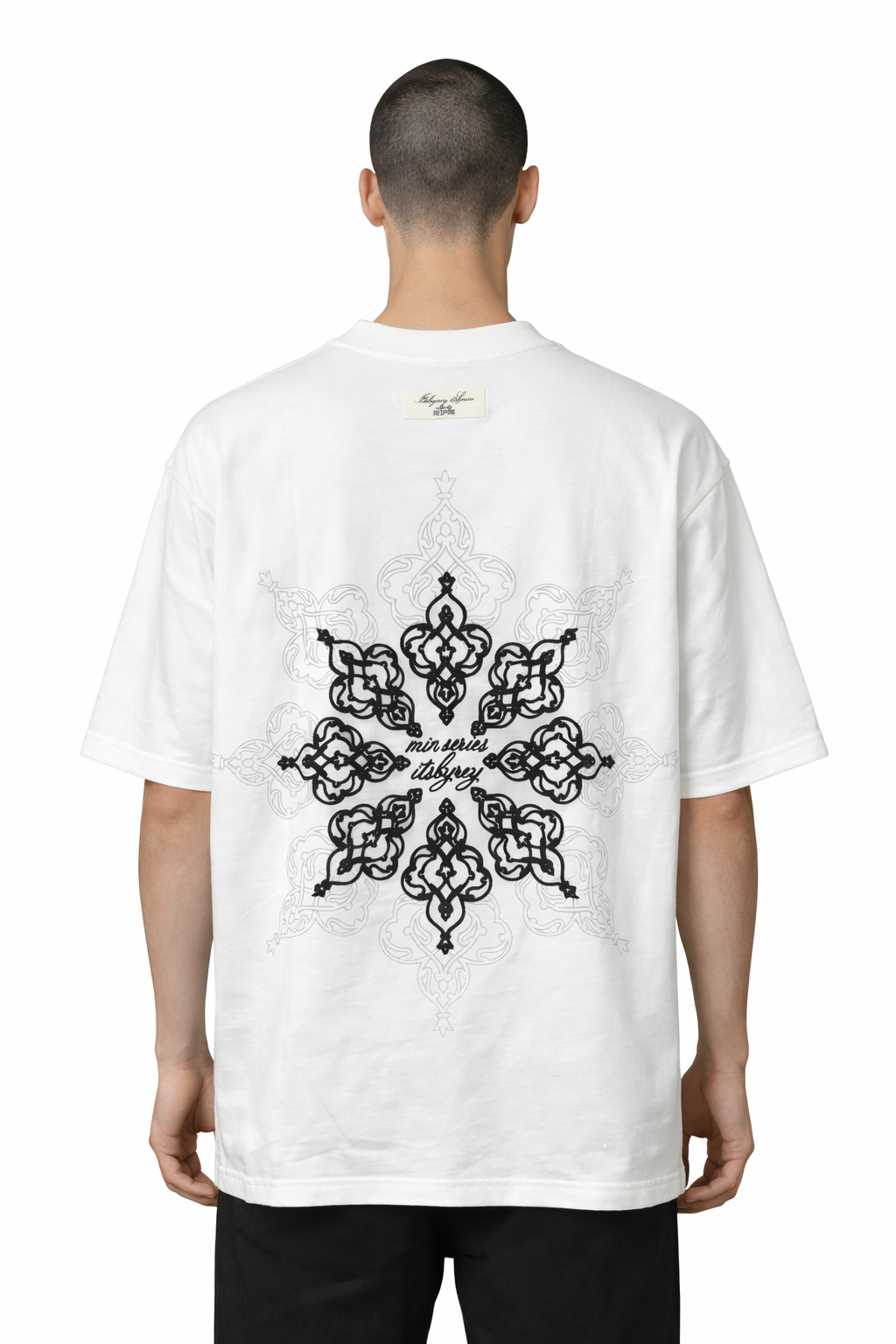 T-shirt oversize Respire brodé blanc