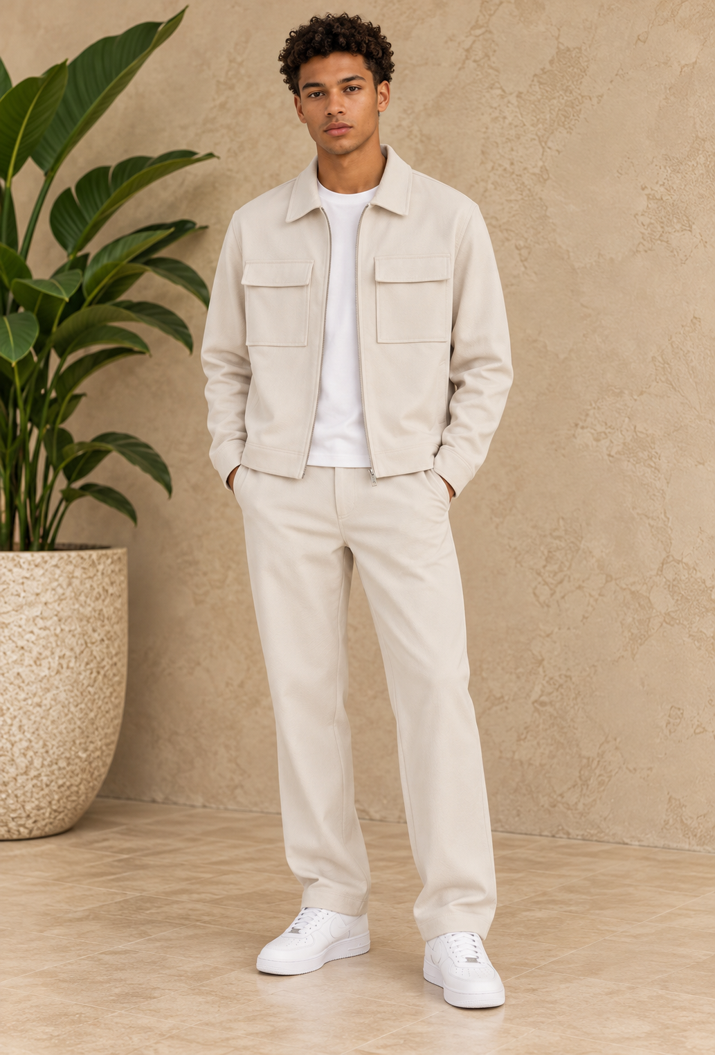 Ensemble cosy beige