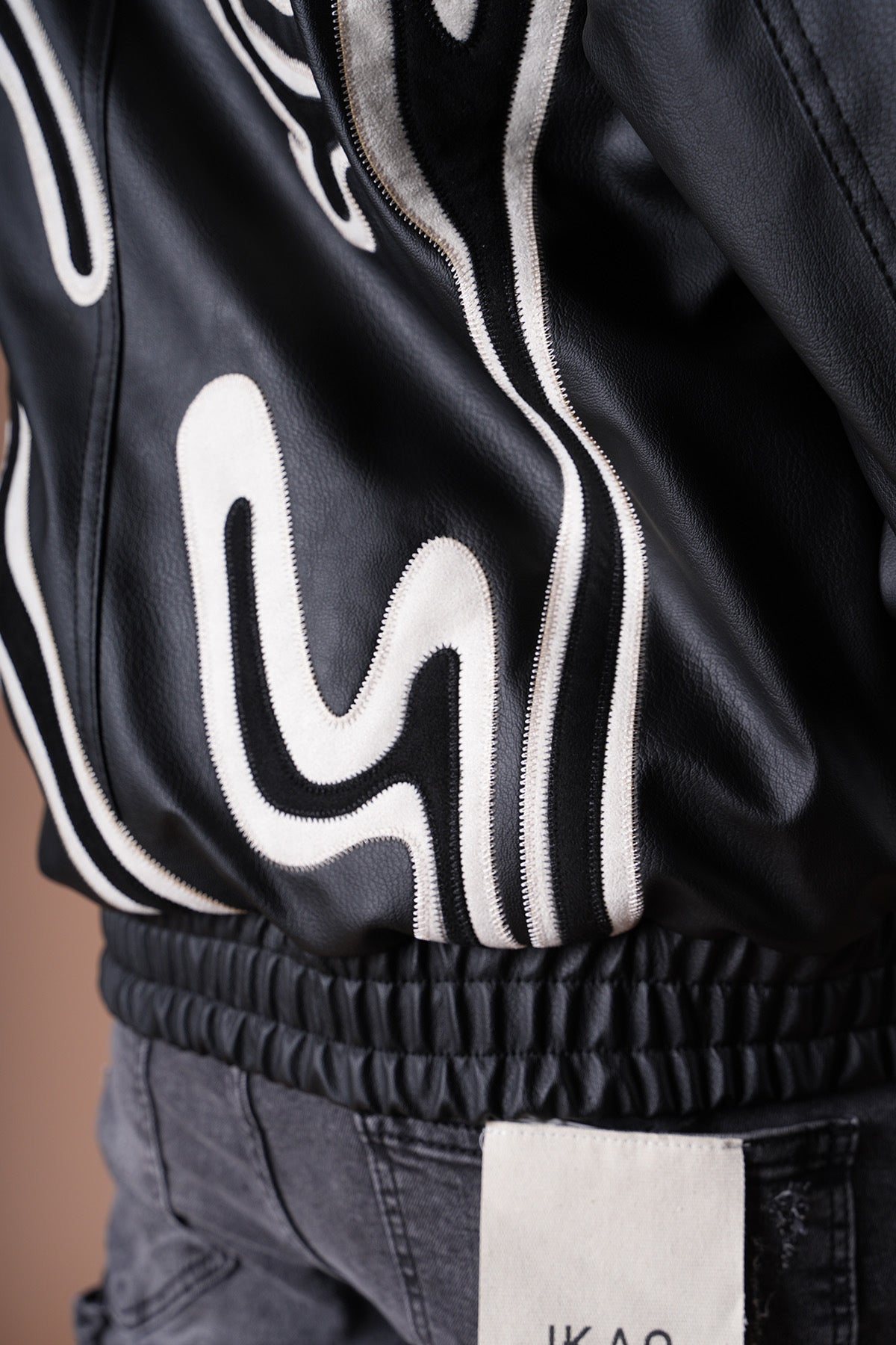 Veste Simili cuir Alpha noir