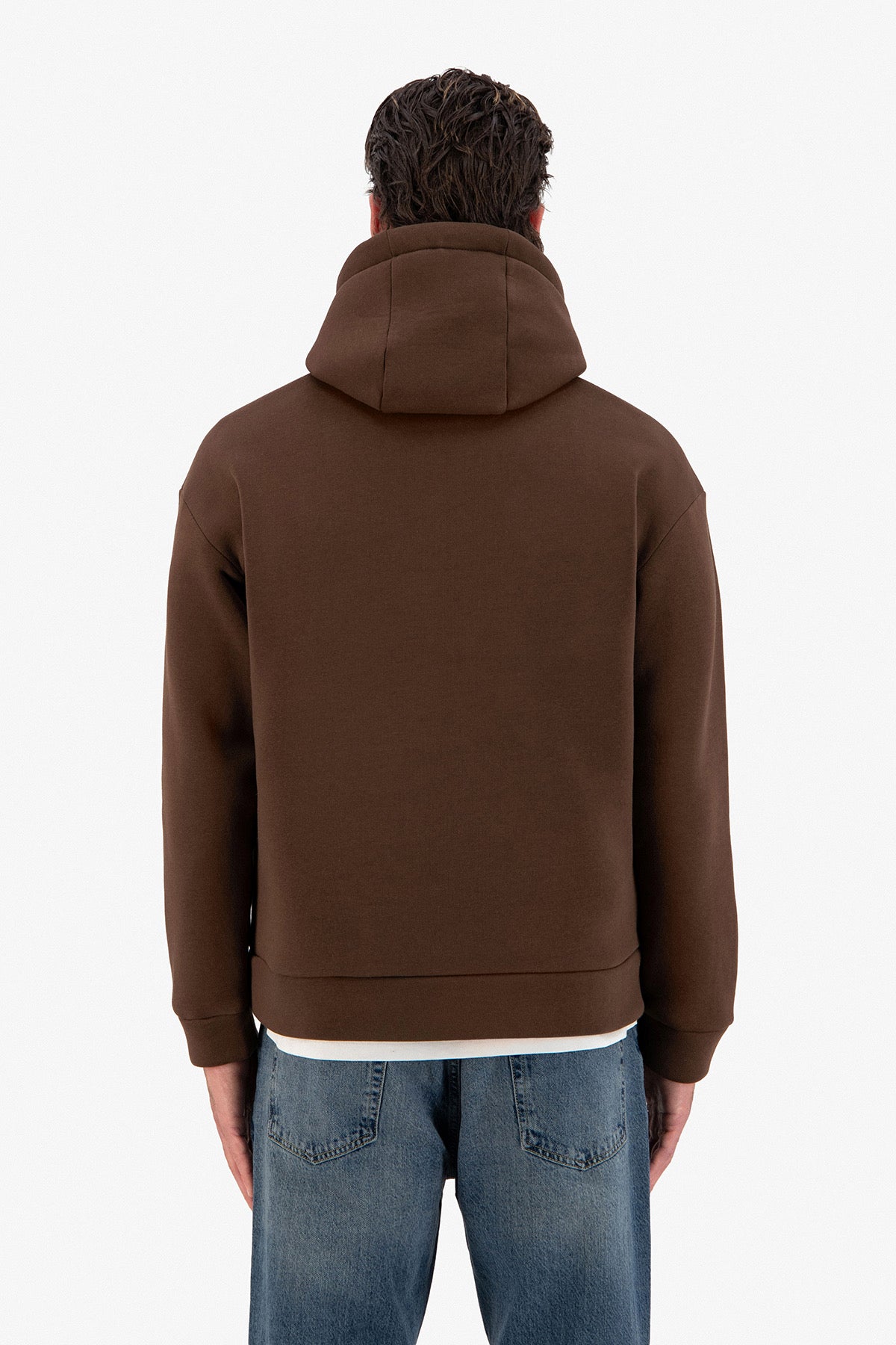 Sweat capuche marron Cœur noir