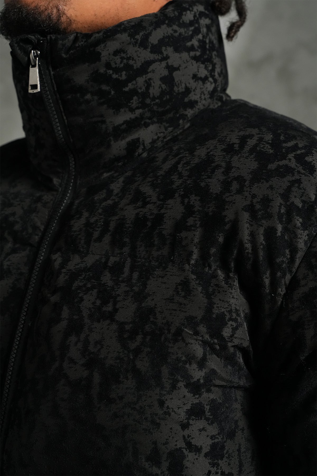 Doudoune motifs noir