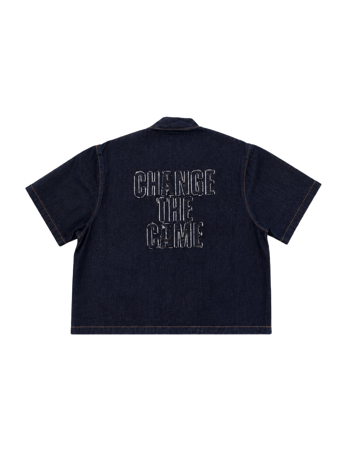 PXP - T-SHIRT EN DENIM COL V SNOW