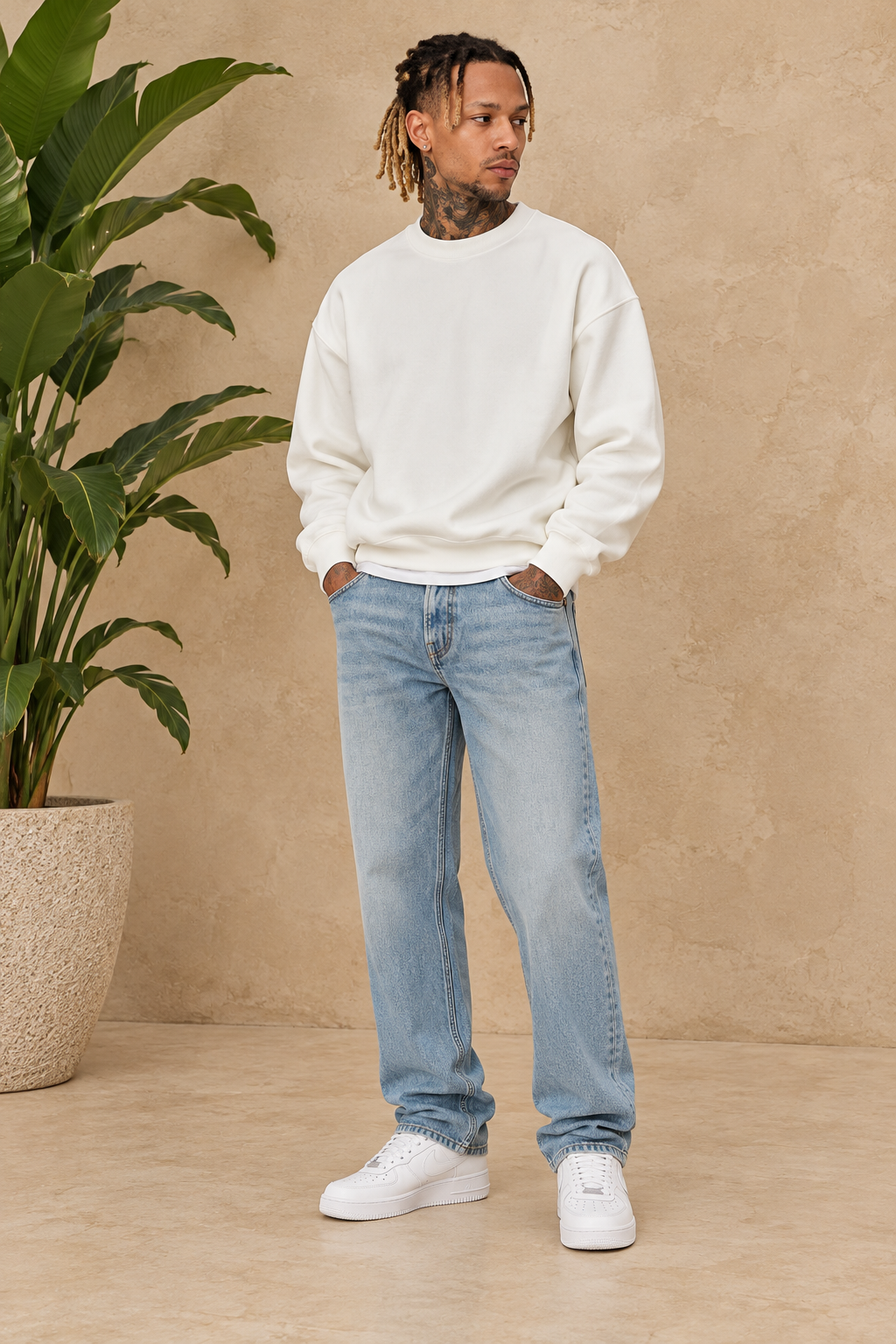 Jean regular bleu ciel