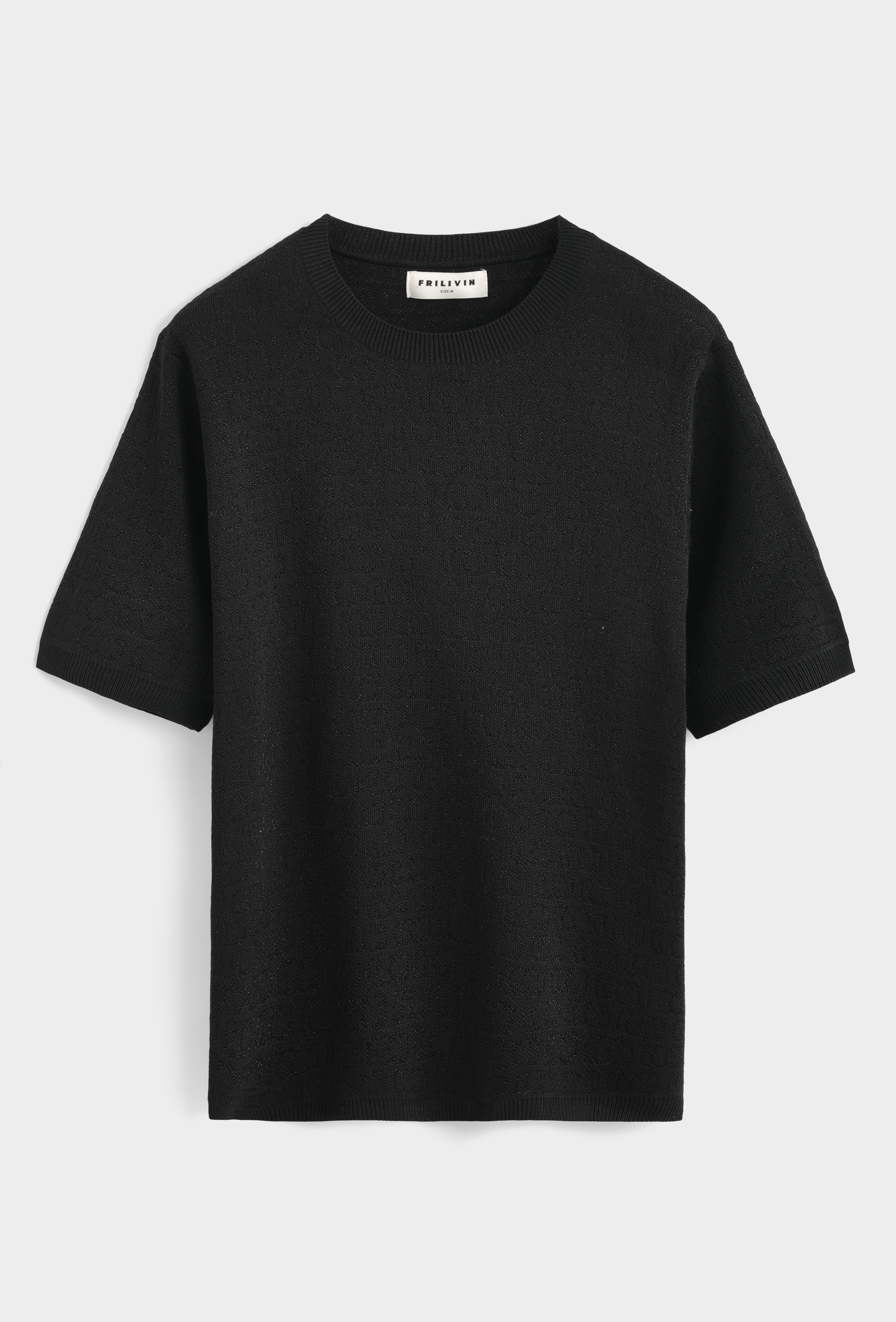 T-shirt épais noir motif