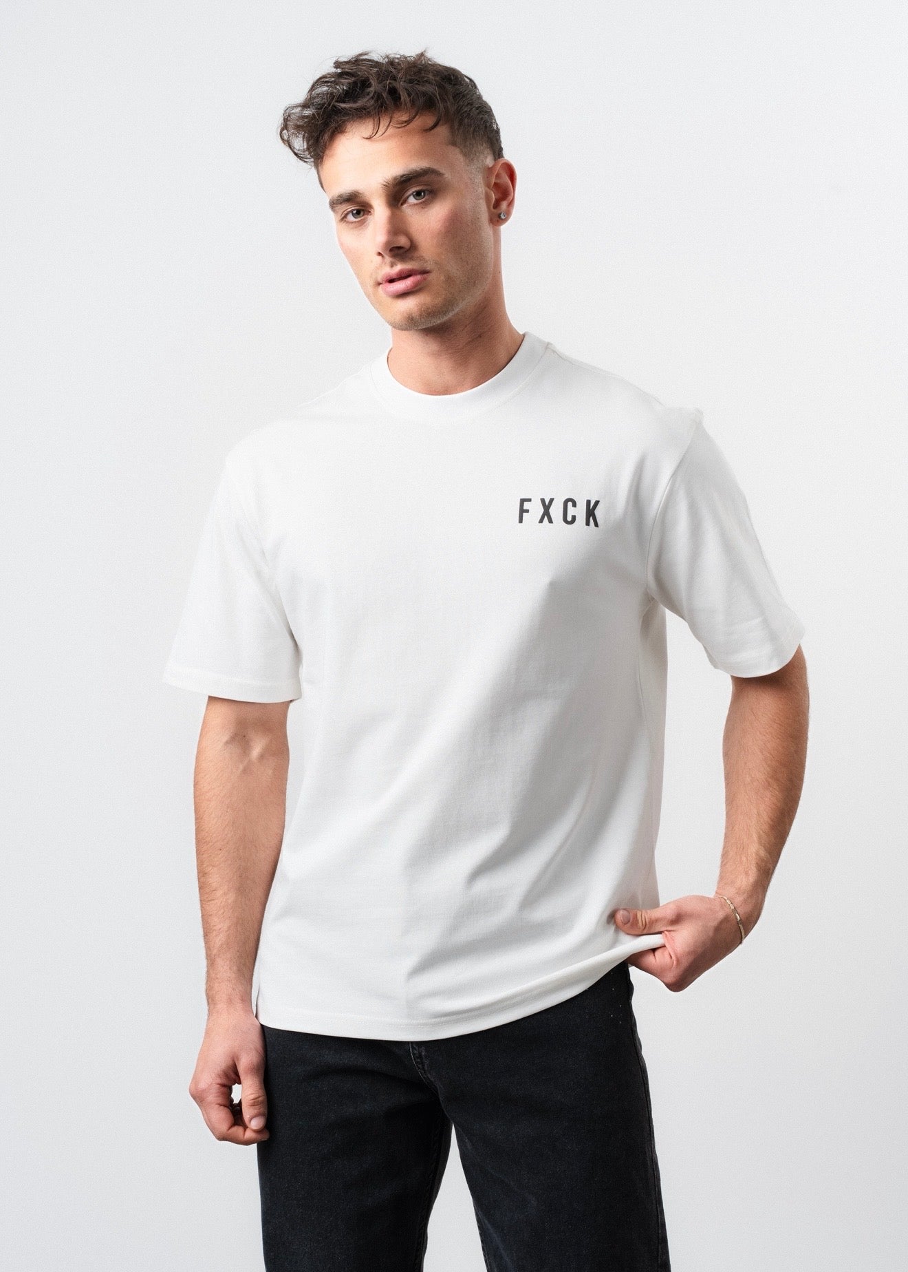 T-Shirt Fuck blanc
