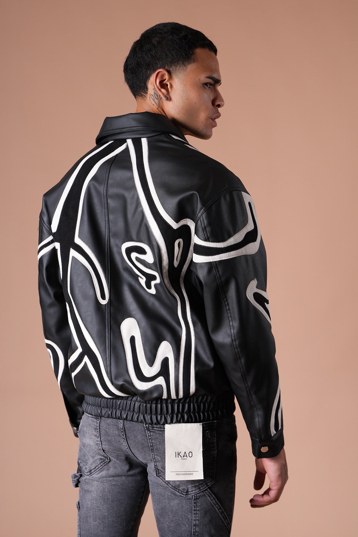 Veste Simili cuir Alpha noir