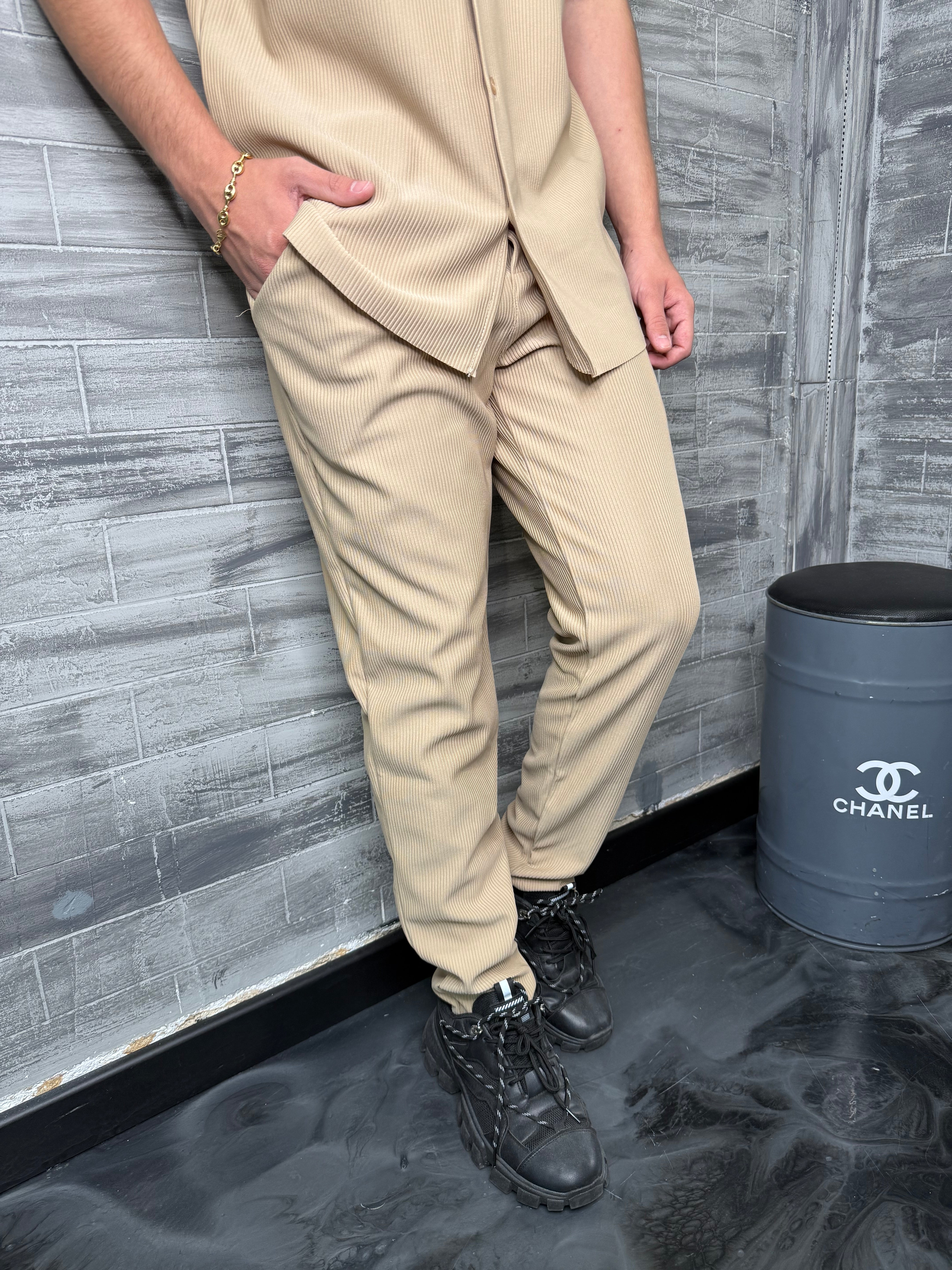 Ensemble Pablo Chemise pantalon beige