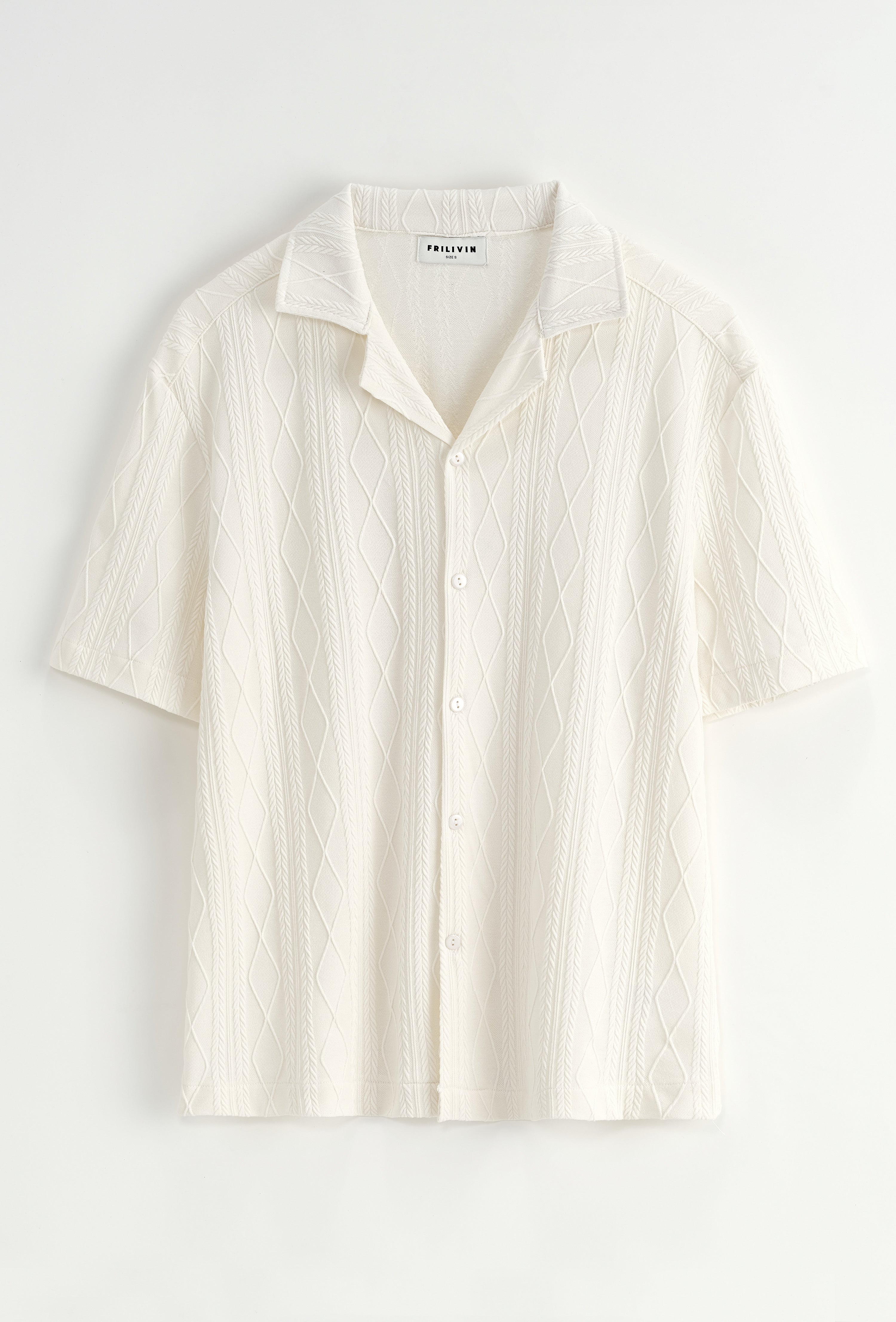 Chemise Valence M. courte blanc cassé